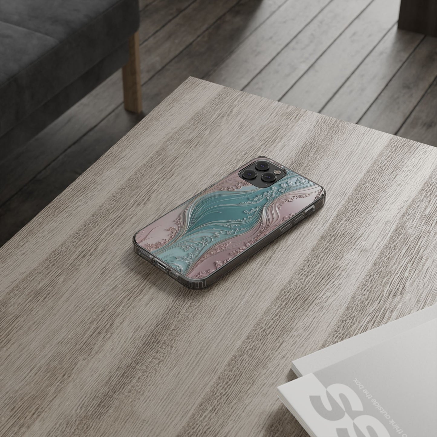 Elegant Clear Phone Cases,  Abstract Design