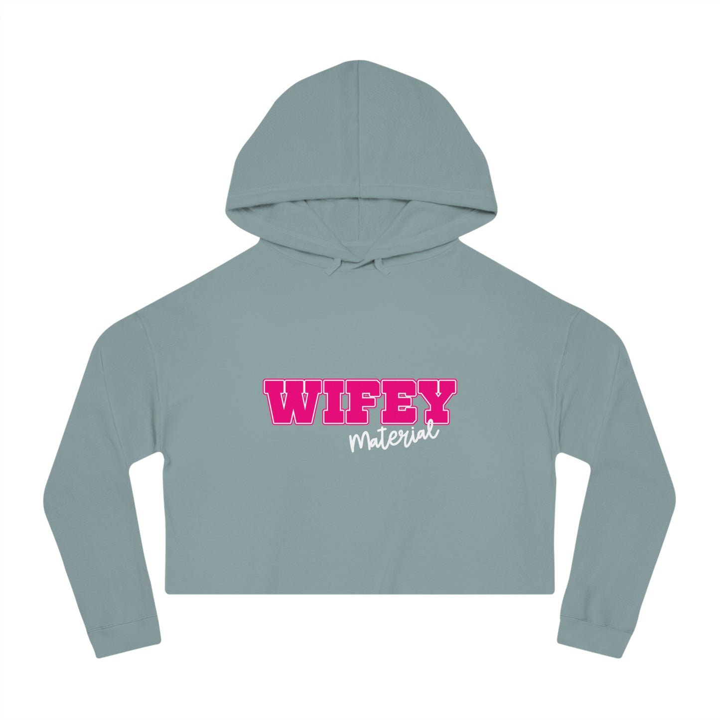 Wifey Material Women’s Cropped Hooded Sweatshirt