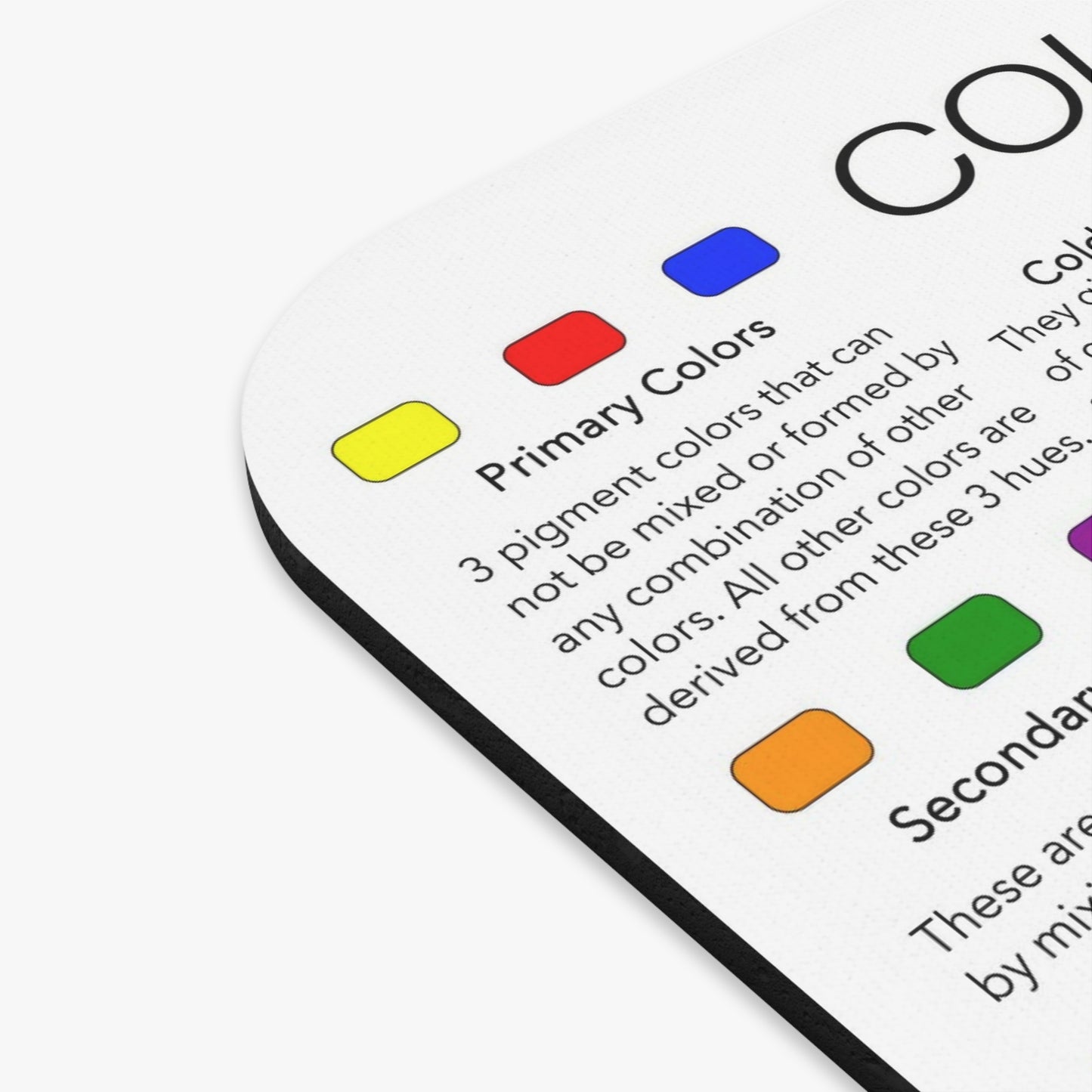 Educational Artist Tool Mouse Pad, Color Wheel