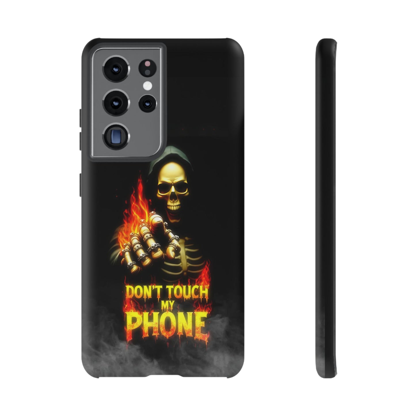Skull Design Samsung Phone Case, Don't Touch My Phone Mobile Cover