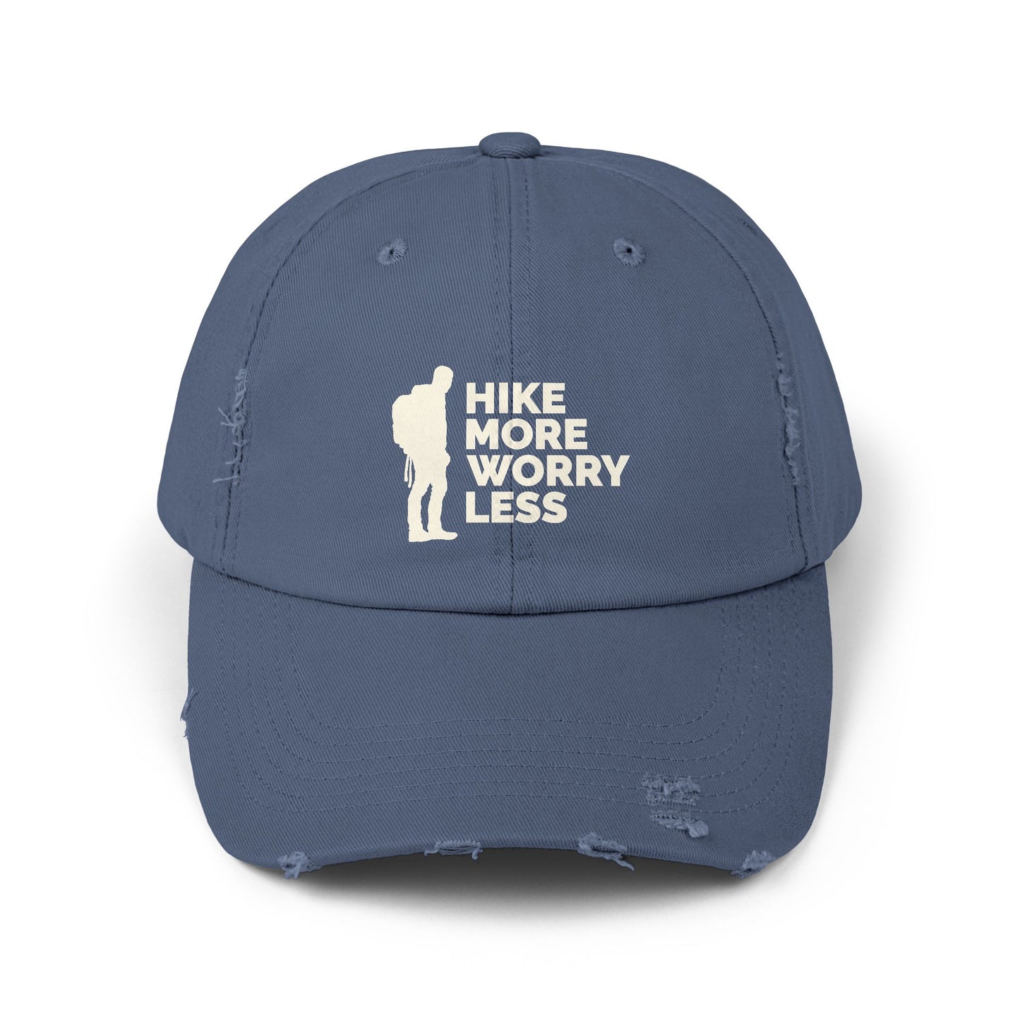 Hike More Worry Less Original Unisex Distressed Cap