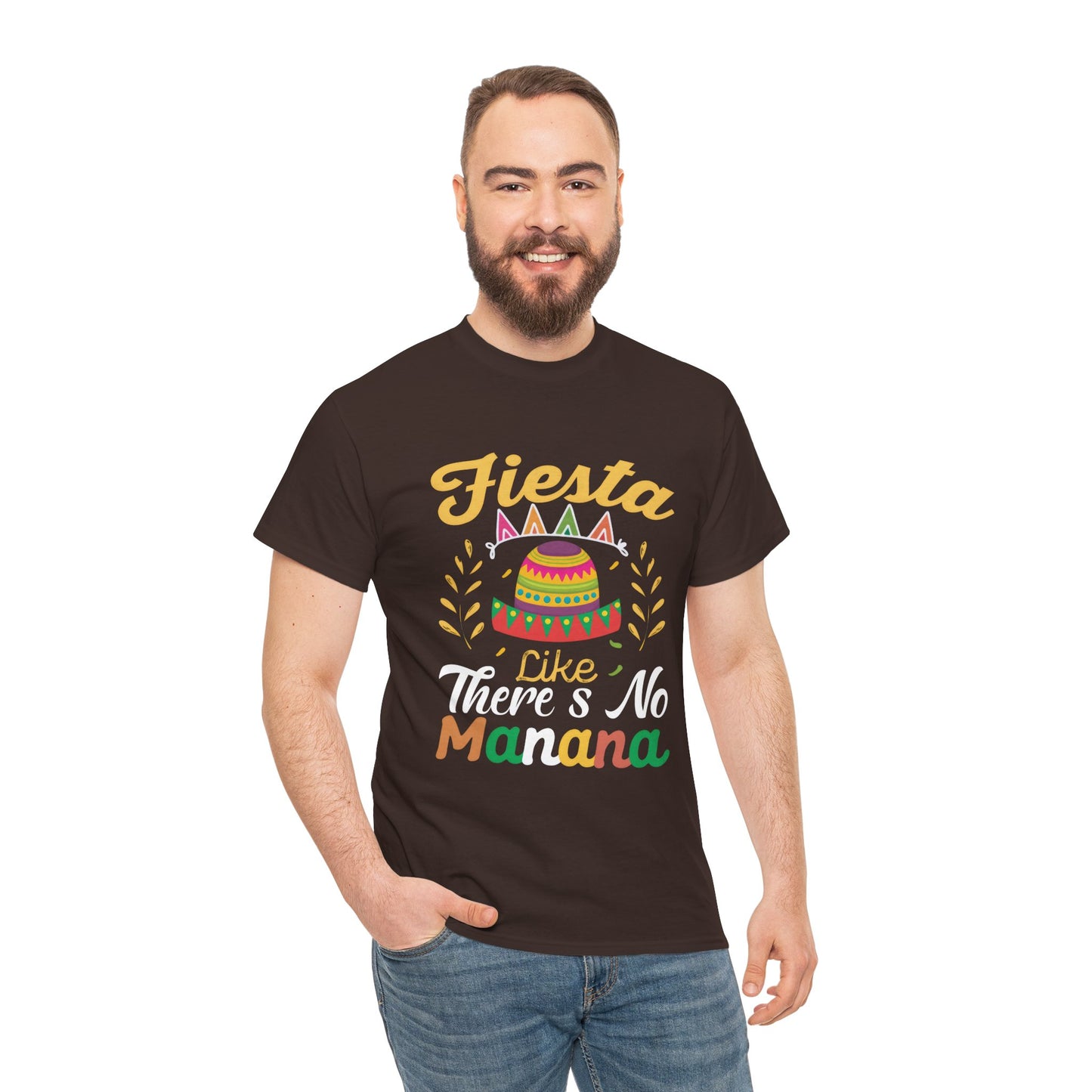 Fiesta Unisex Heavy Cotton Tee - Celebrate Like There's No Mañana