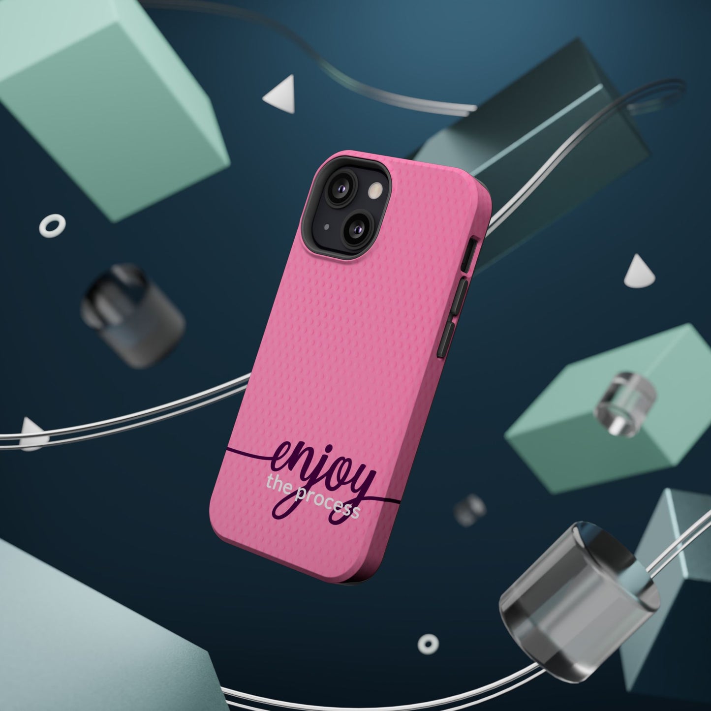 Enjoy the Process Magnetic Case - Motivational Pink Phone Cover for Women