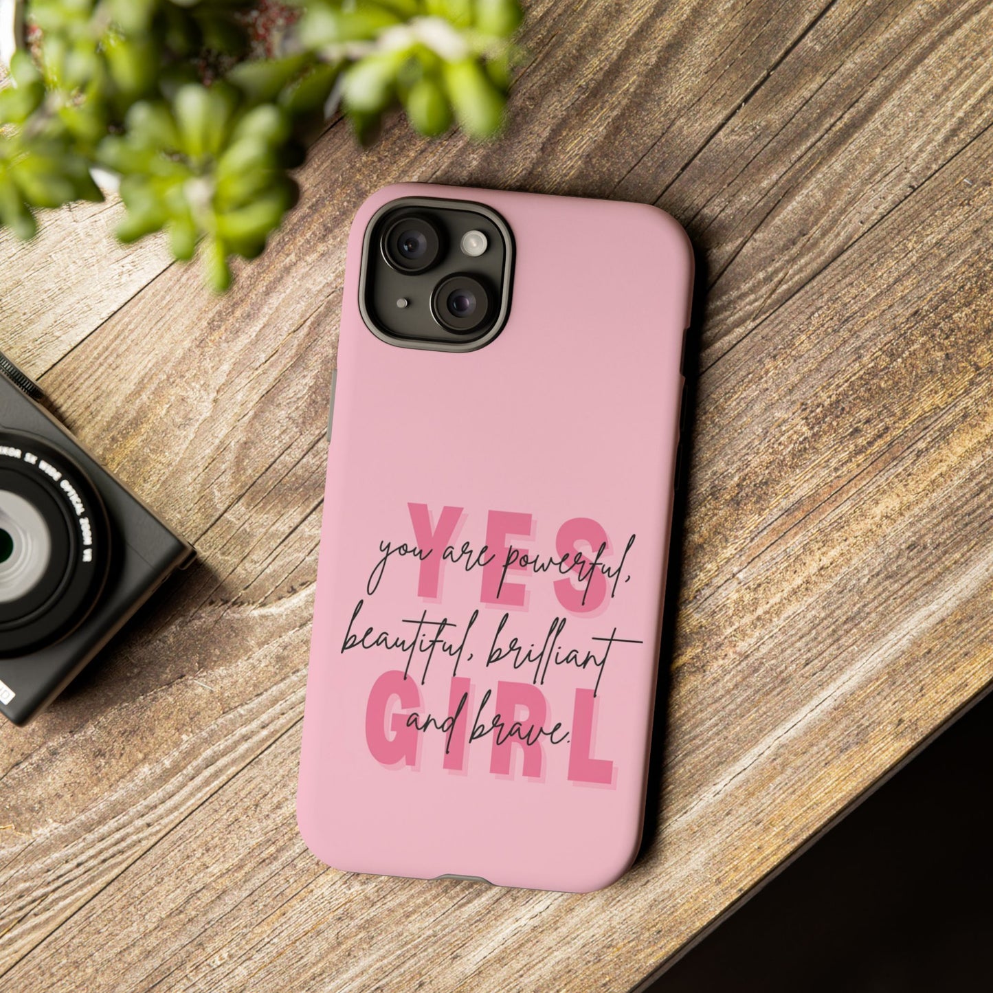 Empowering Case – Yes Girl Motivational Pink Protective Cover