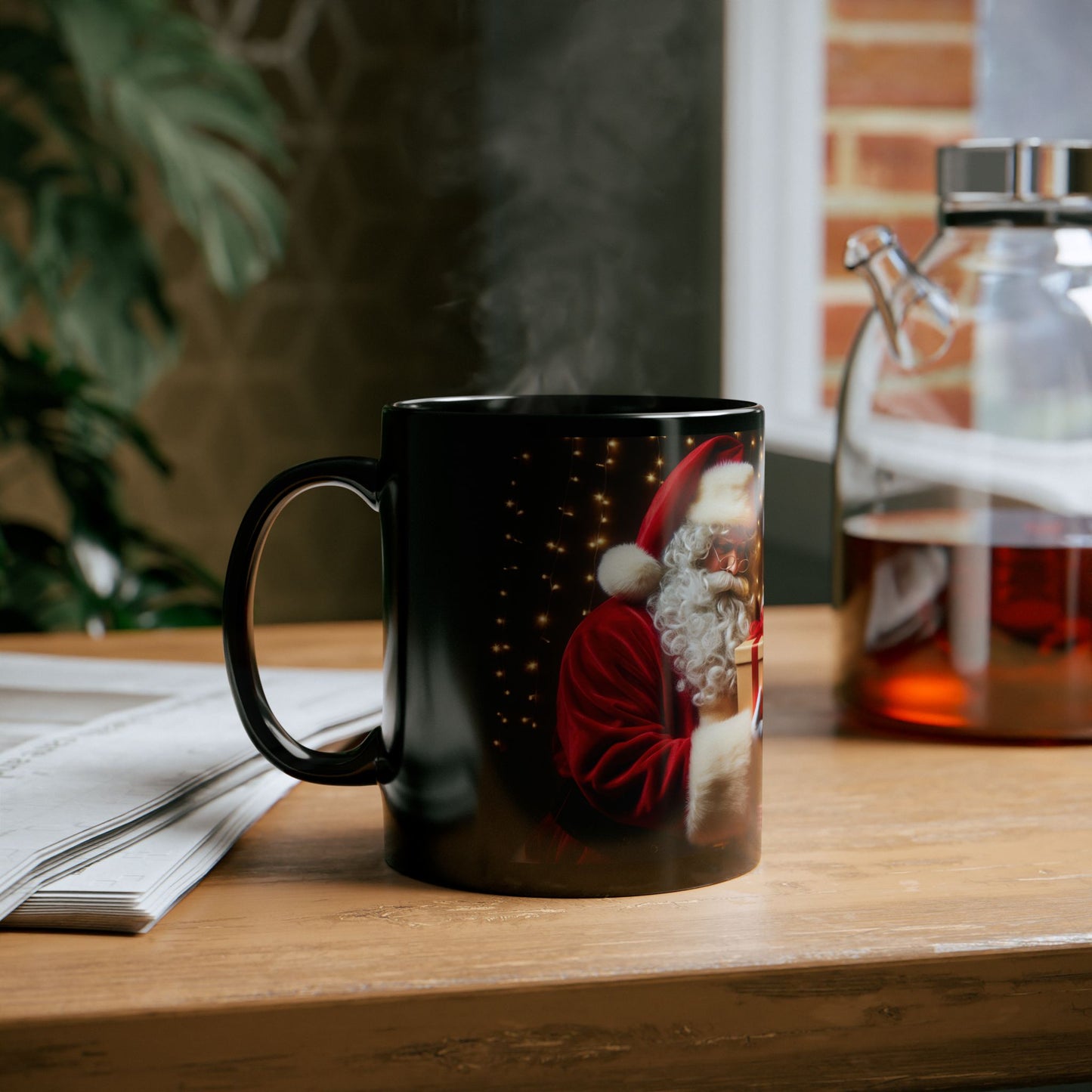 Santa’s Yuletide Gifts Black Mug - 11oz, 15oz