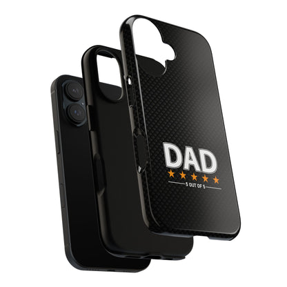 5-Star Dad iPhone Case - Tough Black Cover for Father's Day