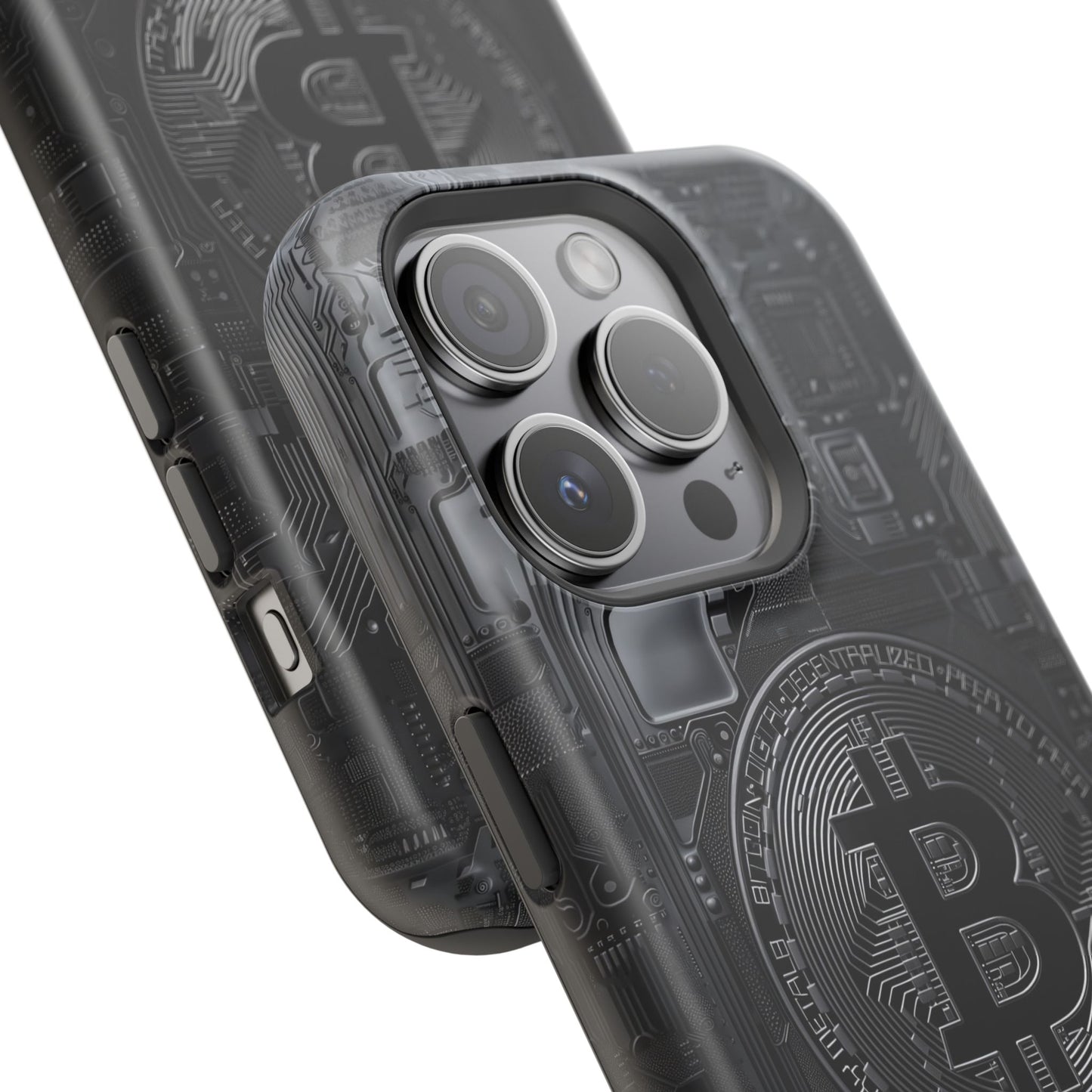 Black Bitcoin Magnetic iPhone Cases - Ideal for Tech Enthusiasts