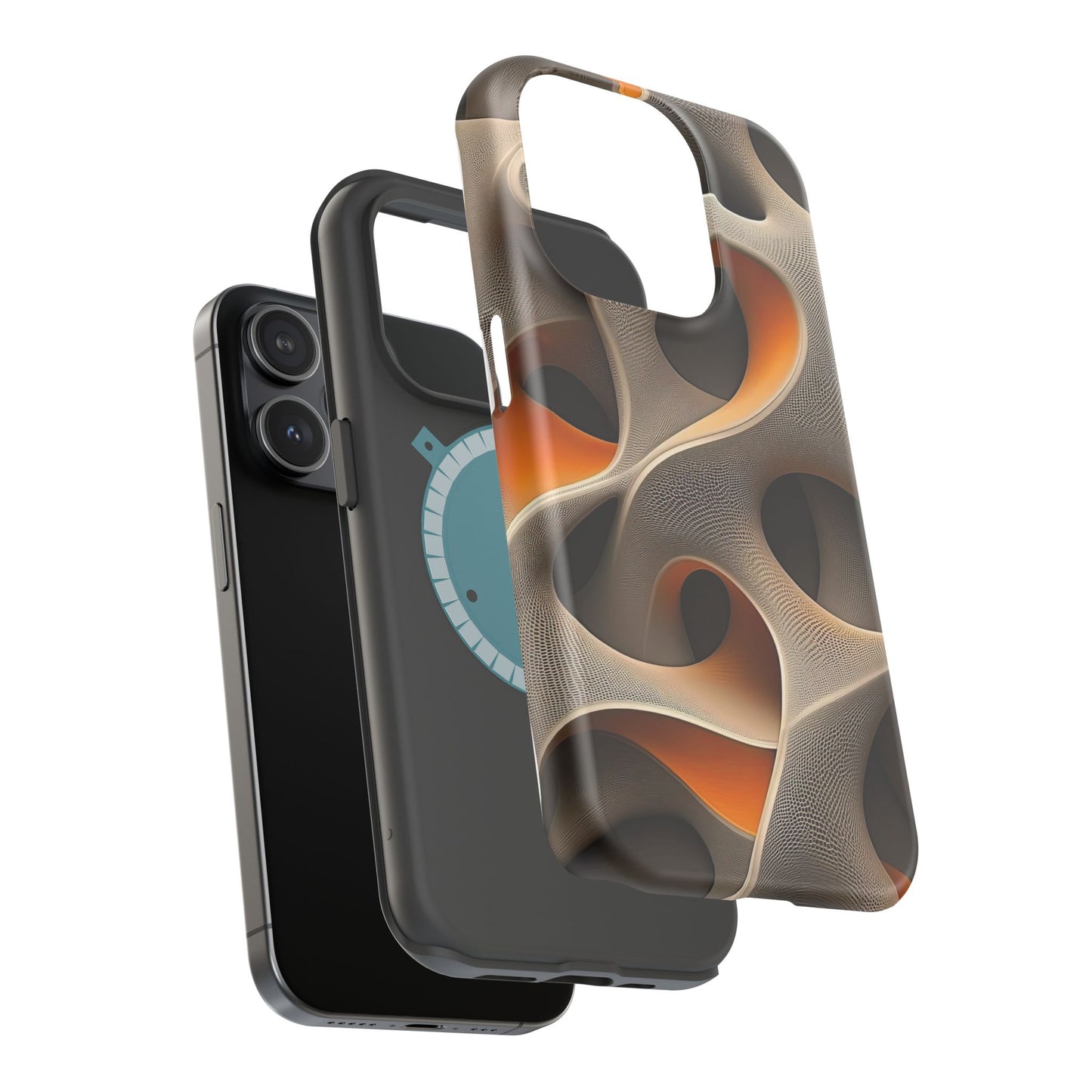 Stylish Magnetic Phone Cases, Abstract Geometric Design