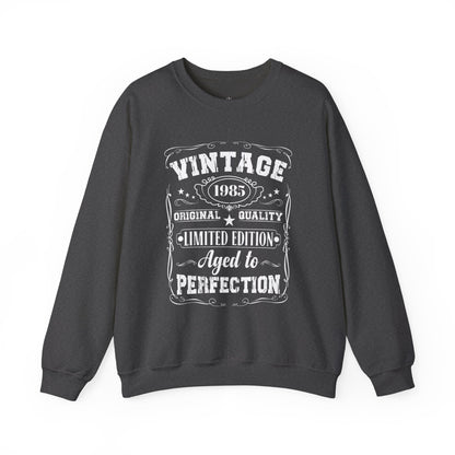 Custom Vintage Birthday Crewneck Sweatshirt — "Aged to Perfection"