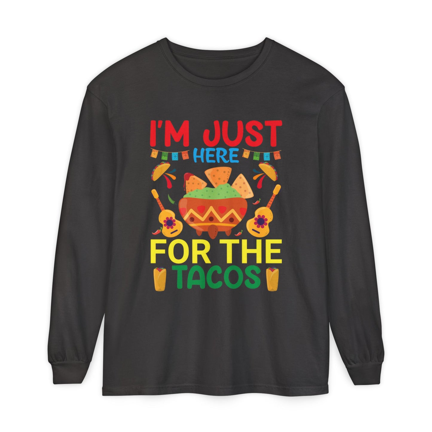 Unisex Taco-Themed Long Sleeve T-Shirt