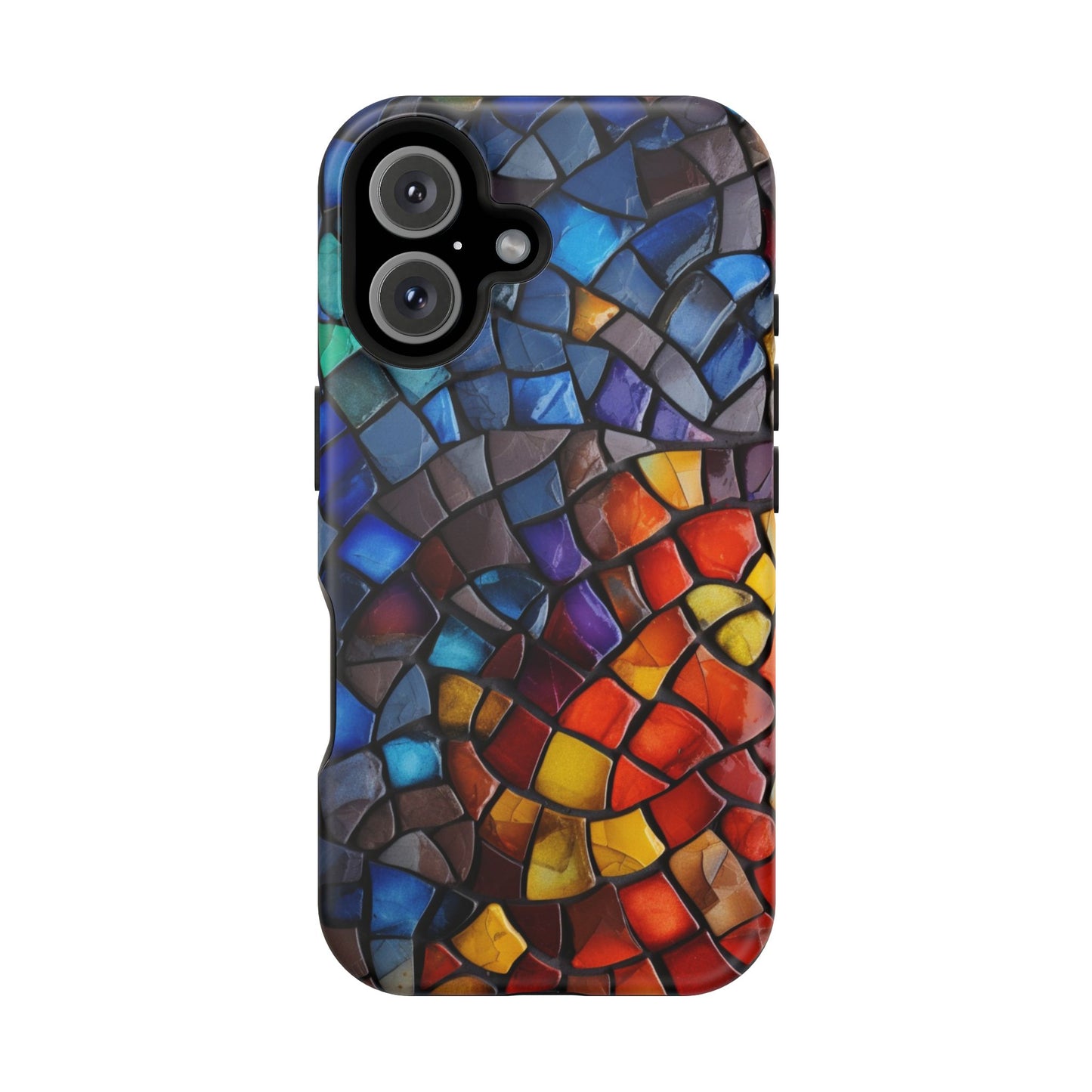 Stained Glass Impact-Resistant Phone Case, Colorful Phone Cover