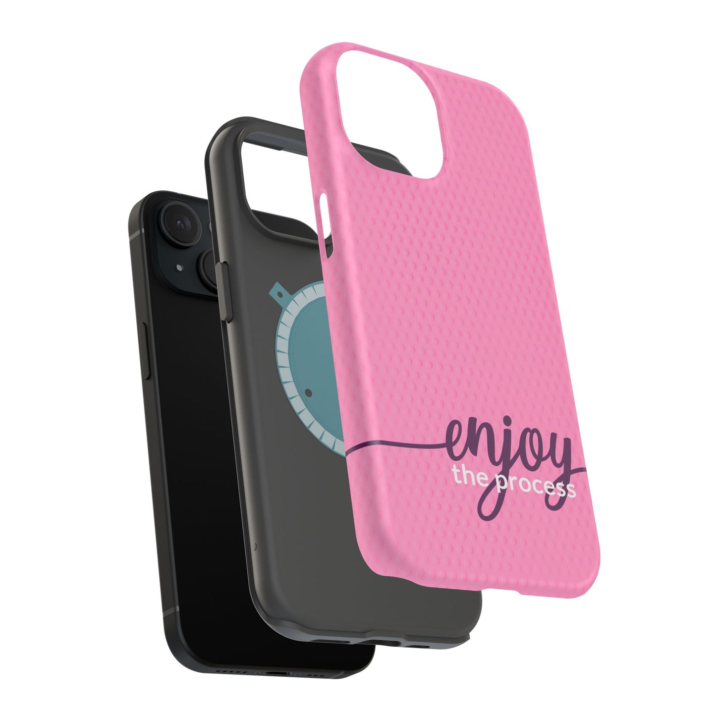 Enjoy the Process Magnetic Case - Motivational Pink Phone Cover for Women