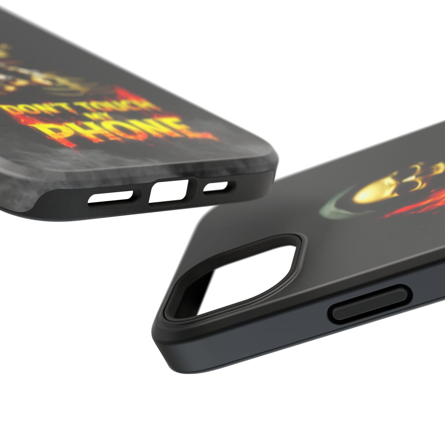 Skull Design Impact-Resistant iPhone Case, Don't Touch My Phone