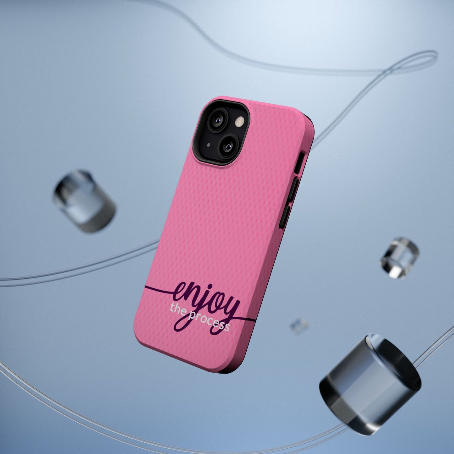 Enjoy the Process Magnetic Case - Motivational Pink Phone Cover for Women