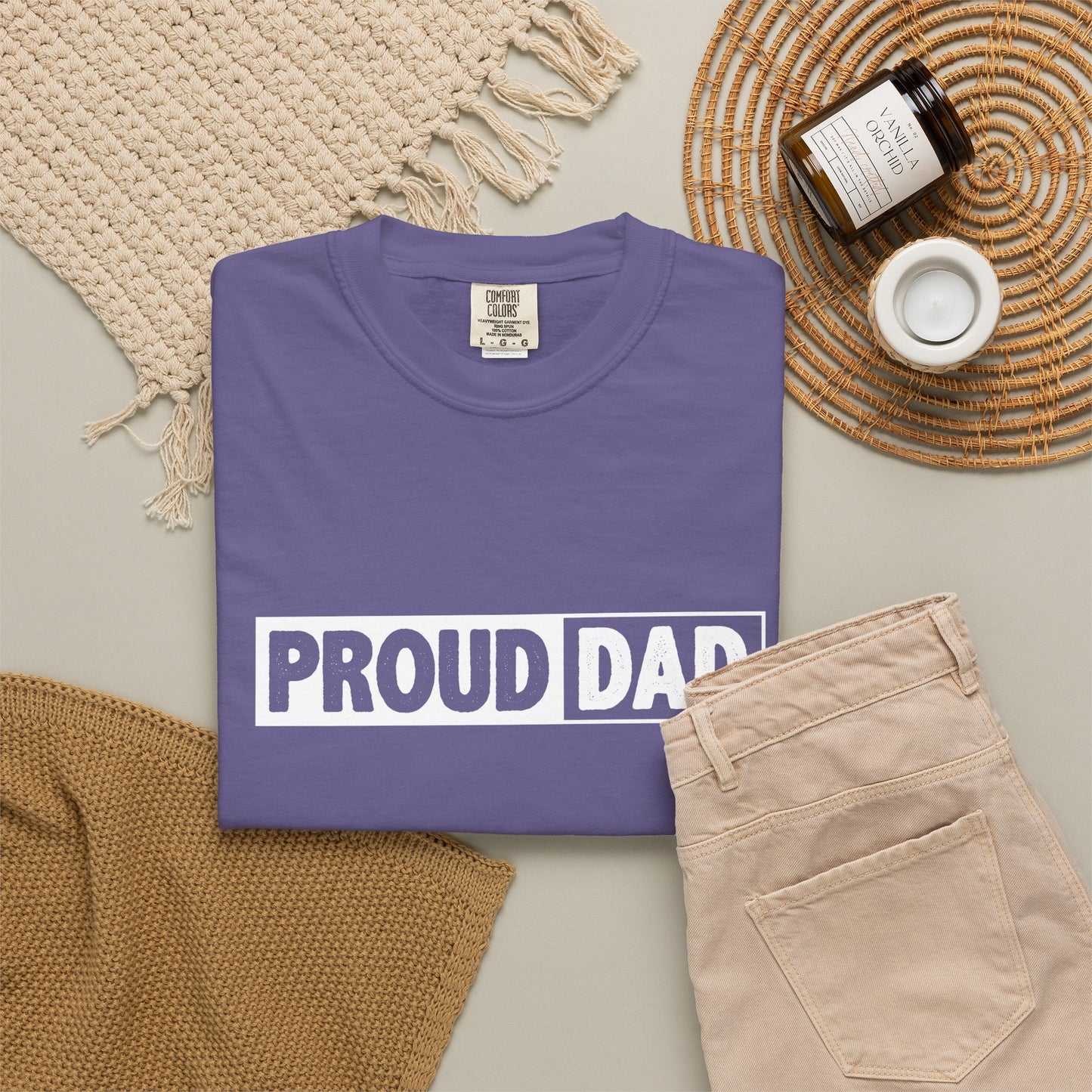 Proud Dad T-Shirt | Comfortable Unisex Garment-Dyed Tee