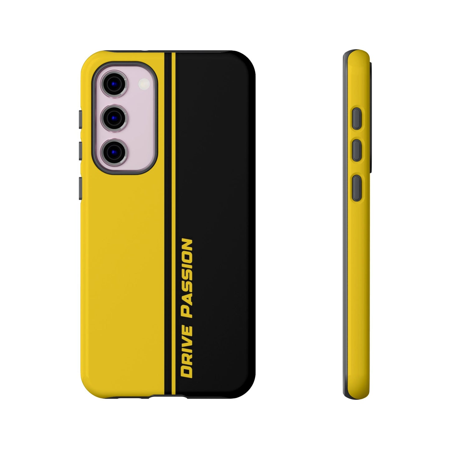 Drive Passion Tough Case – Bold Yellow & Black Design