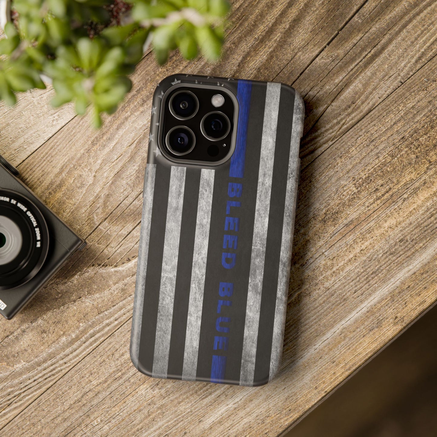 Police Magnetic Phone Cases, Bleed Blue