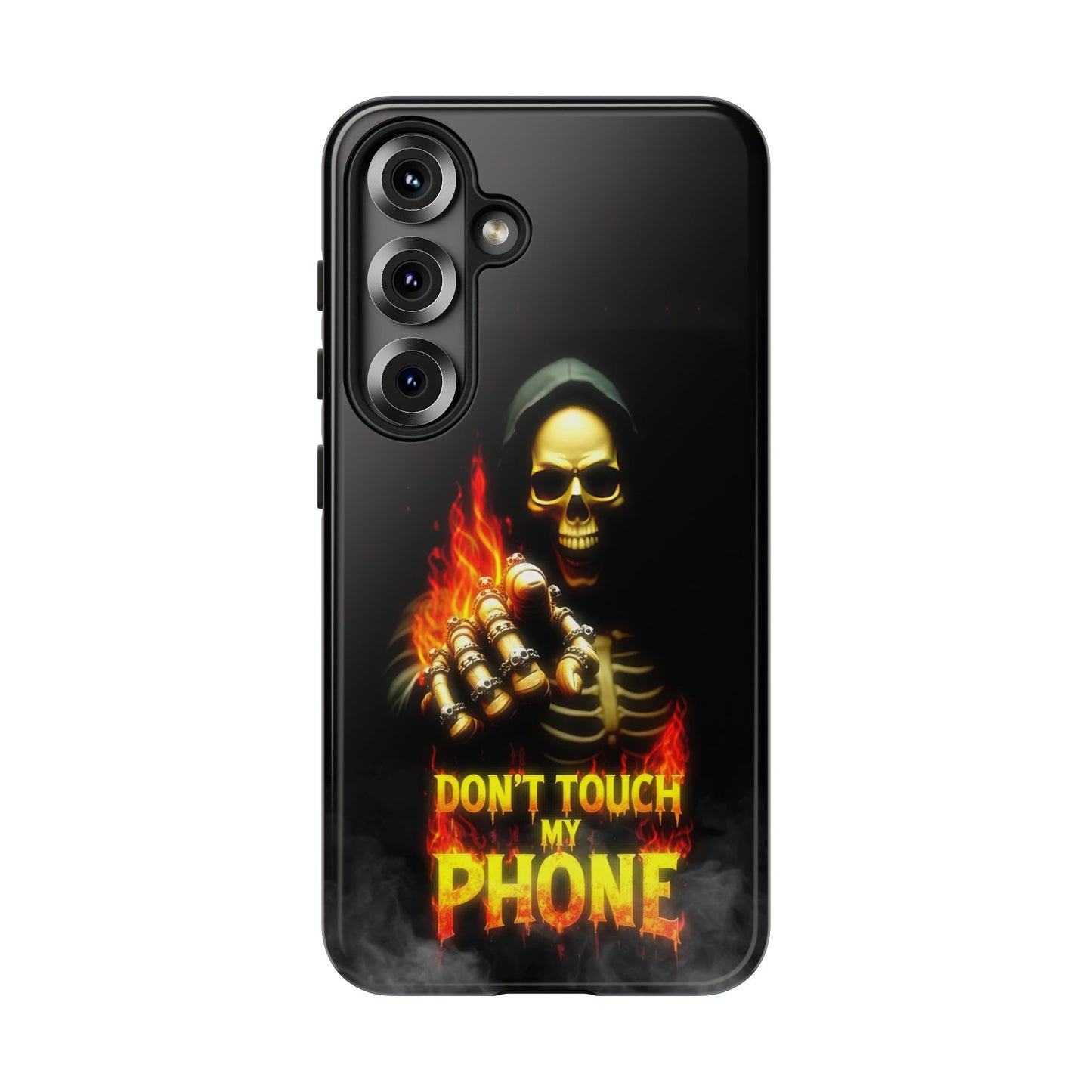 Skull Design Samsung Phone Case, Don't Touch My Phone Mobile Cover