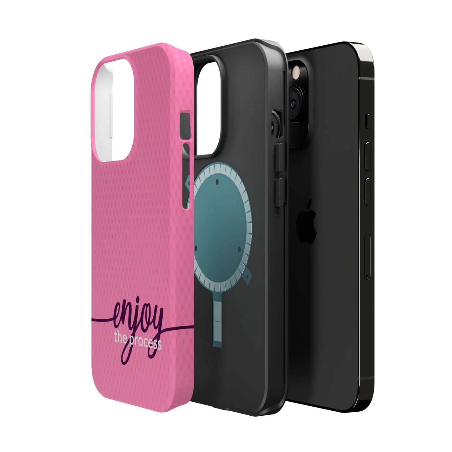 Enjoy the Process Magnetic Case - Motivational Pink Phone Cover for Women