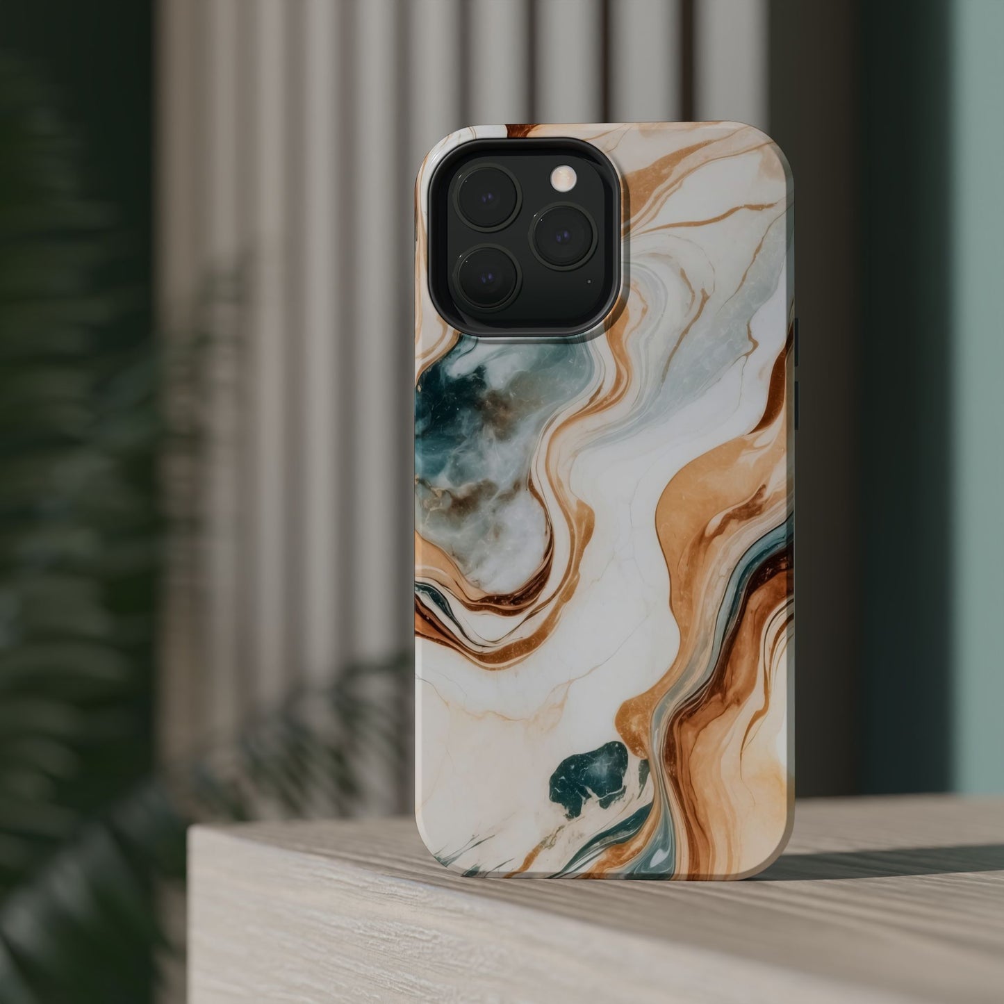 Stylish Magnetic Phone Cases, Abstract Marble Design for Everyday Use