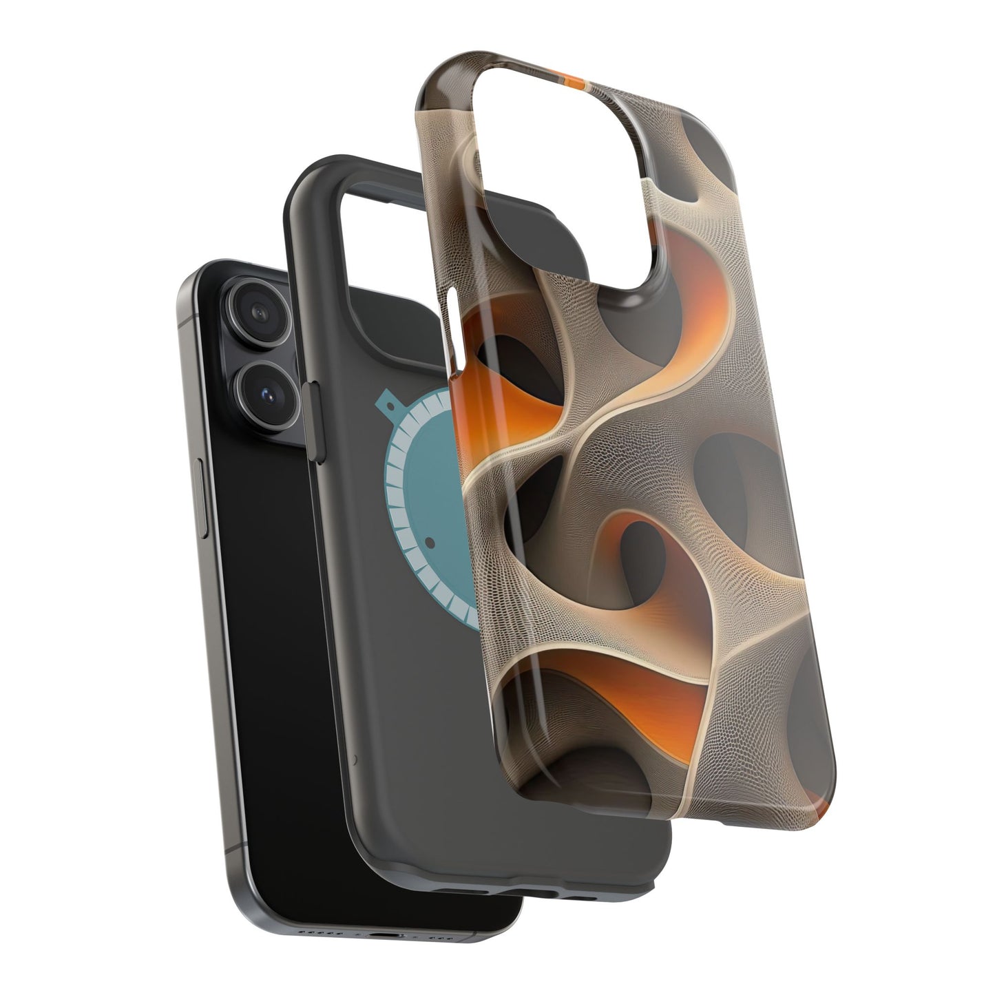 Stylish Magnetic Phone Cases, Abstract Geometric Design