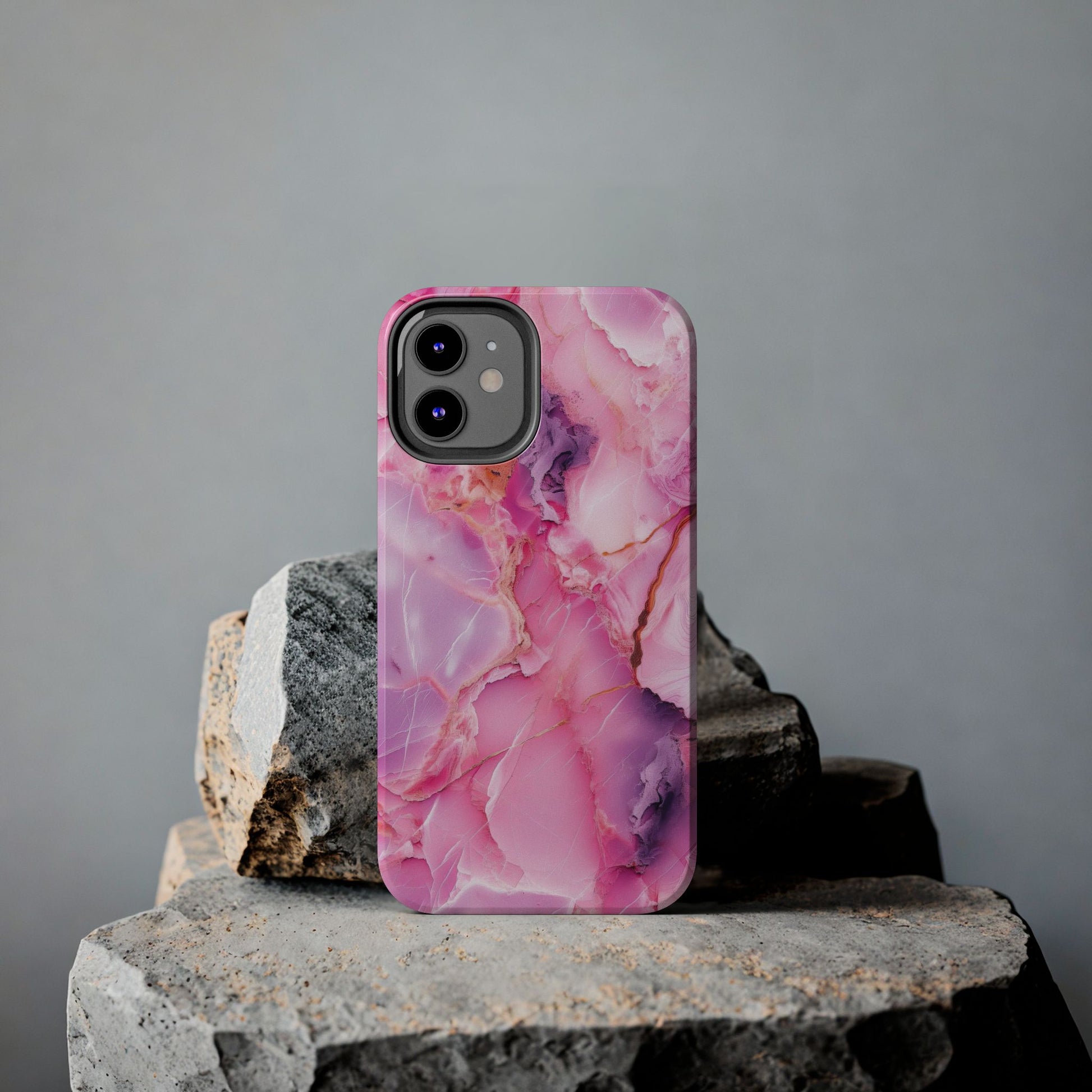 Pink Marble Tough Cases for iPhone, Stylish Protective Covers