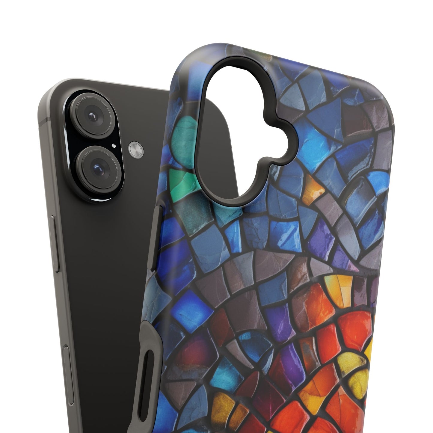 Stained Glass Impact-Resistant Phone Case, Colorful Phone Cover
