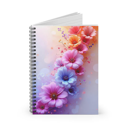 Floral Spiral Notebook 6" x 8" – Cute Ruled Journal for Back to School, Office & Everyday Use