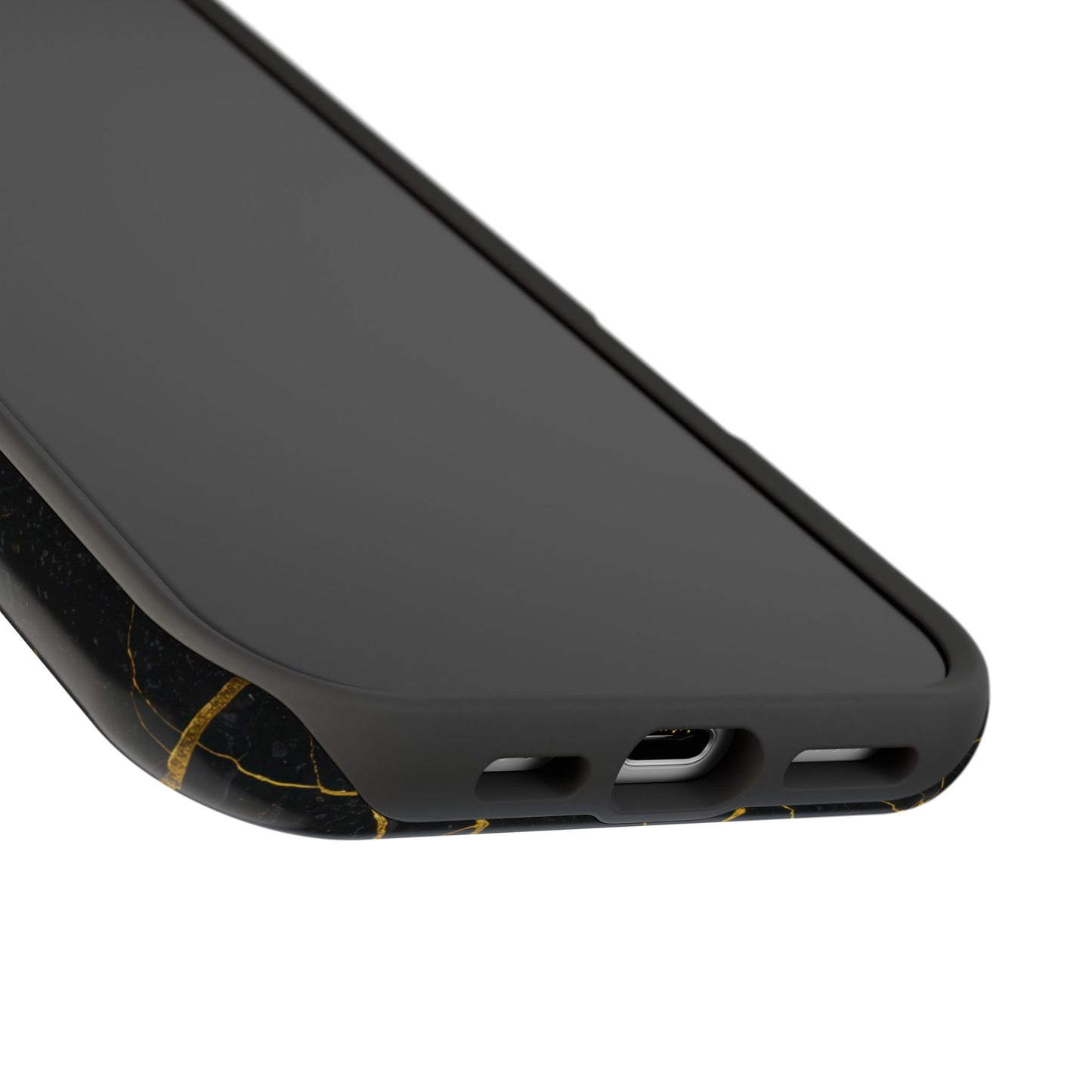 Luxury Black Marble Impact-Resistant iPhone