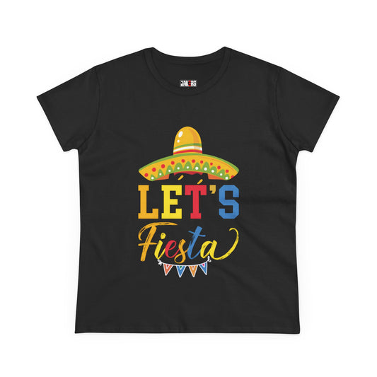 Women’s Fiesta Tee - Celebrate in Style with Fun ‚Let's Fiesta‘ Design
