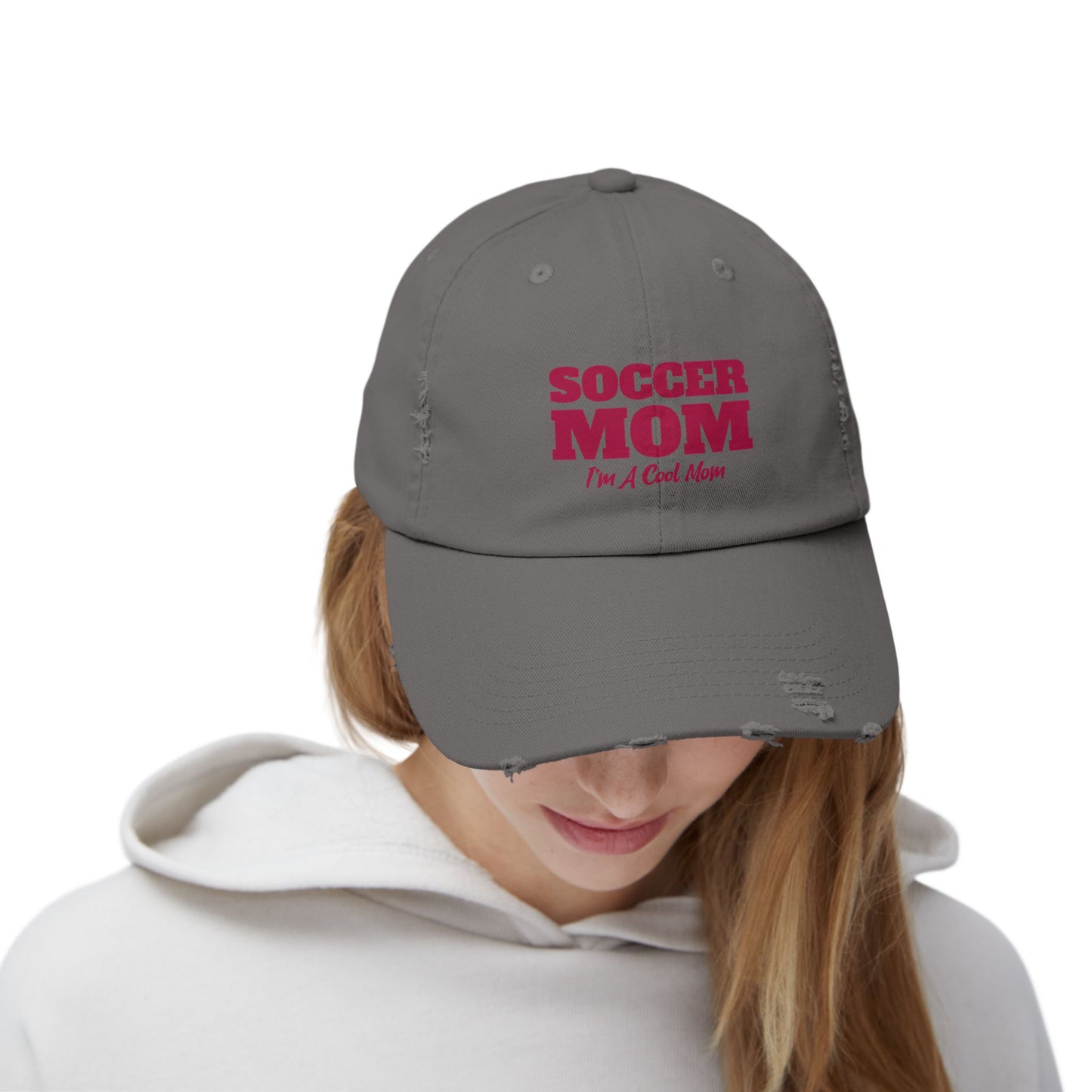 Soccer Mom I'm A Cool Mom Unisex Distressed Cap