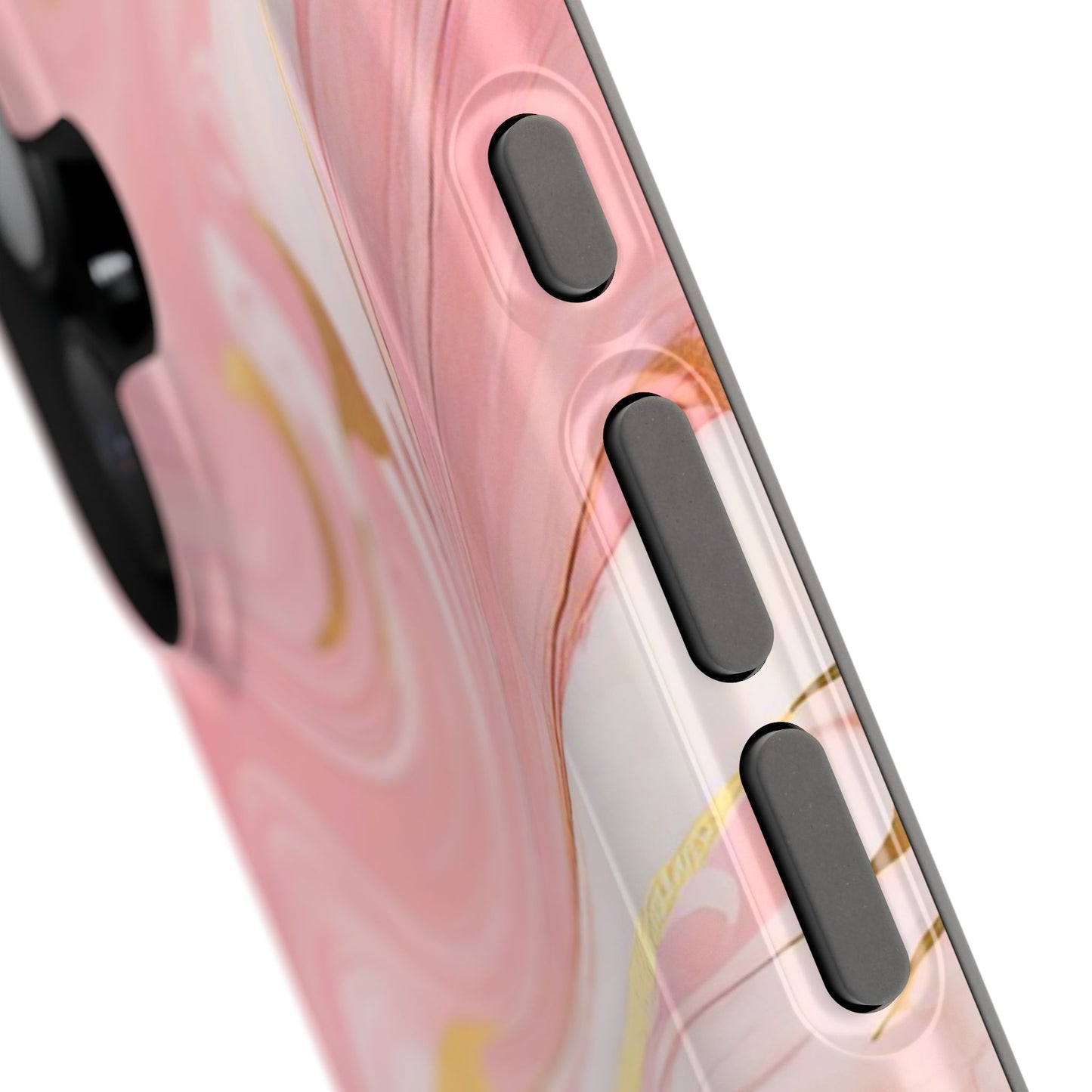 Stylish Magnetic Phone Case, Pink Marble Protective Cover