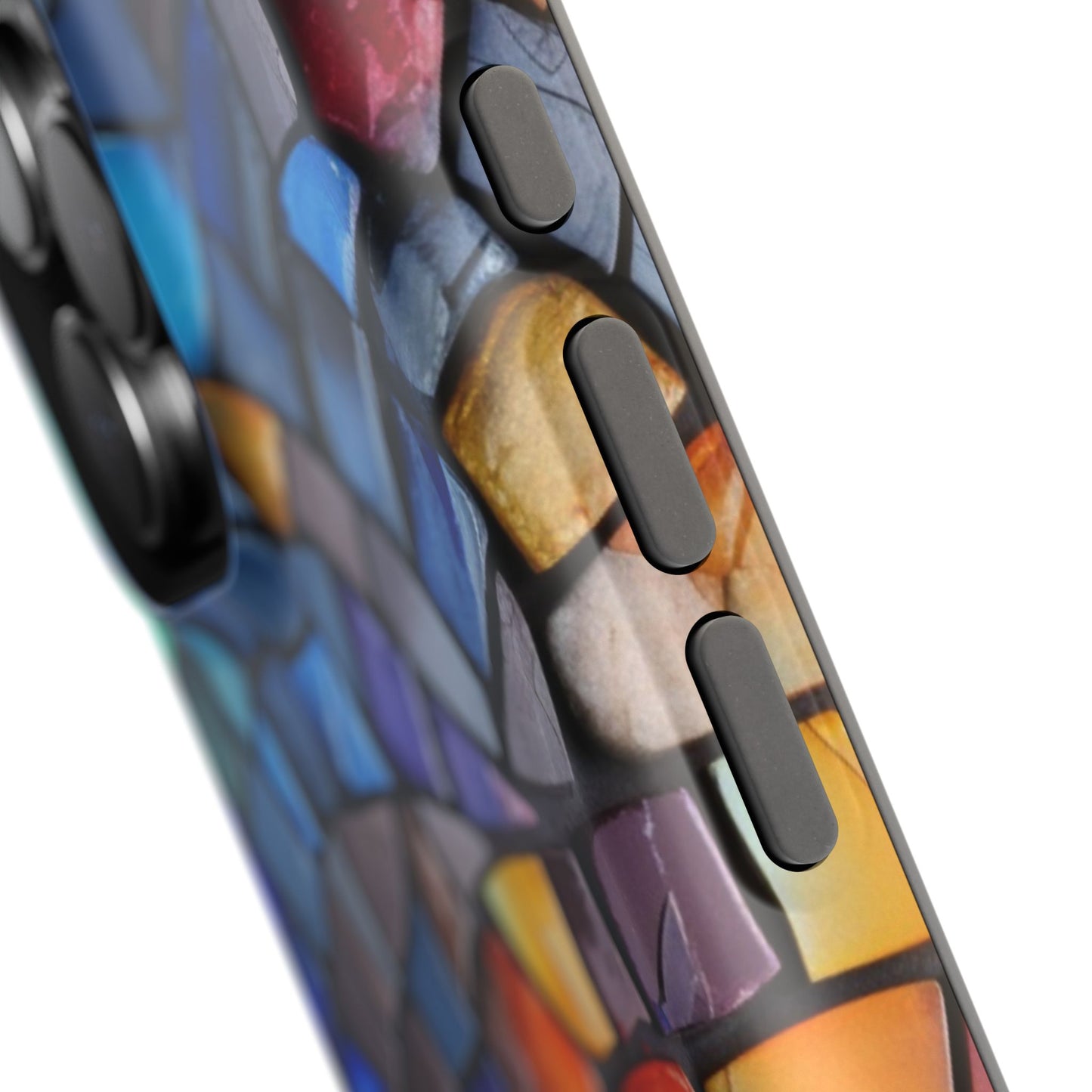 Stained Glass Impact-Resistant Phone Case, Colorful Phone Cover