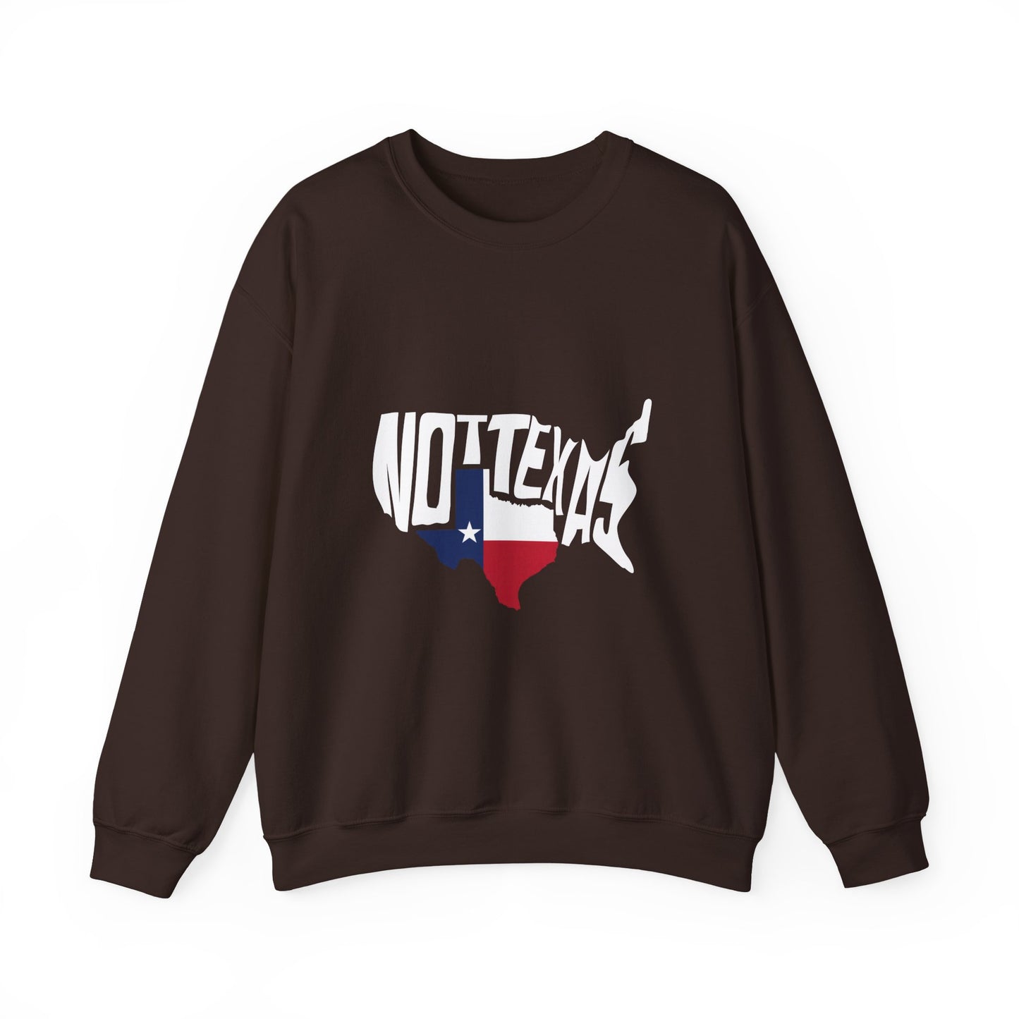 Not Texas Unisex Heavy Blend™ Crewneck Sweatshirt - Funny Texas Humor