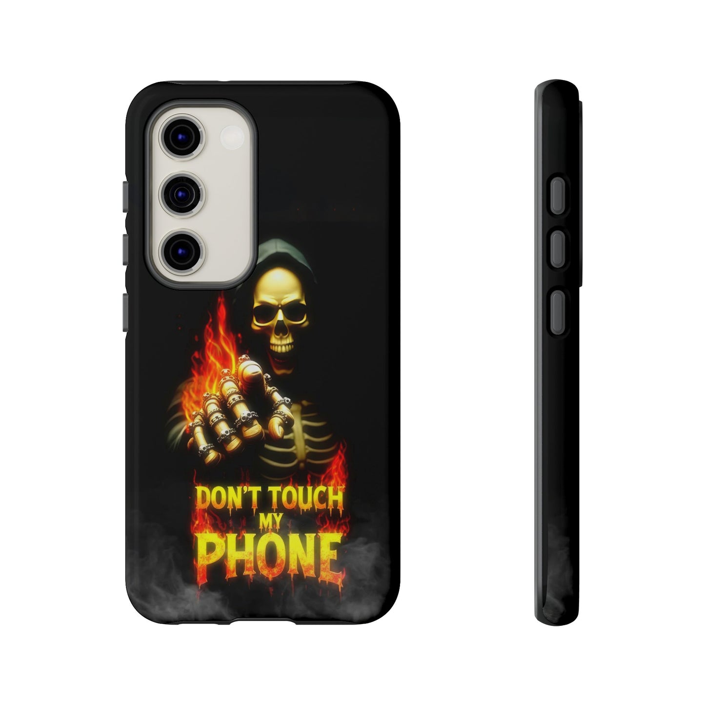 Skull Design Samsung Phone Case, Don't Touch My Phone Mobile Cover