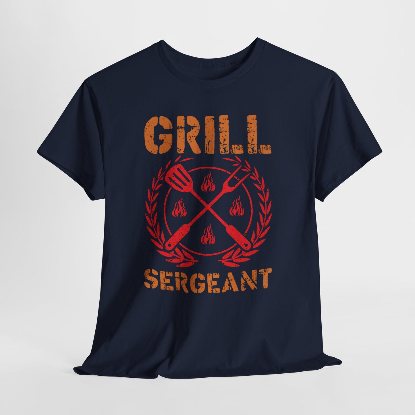 Grill Sergeant Unisex Heavy Cotton Tee - Fun BBQ Shirt for Grill Masters