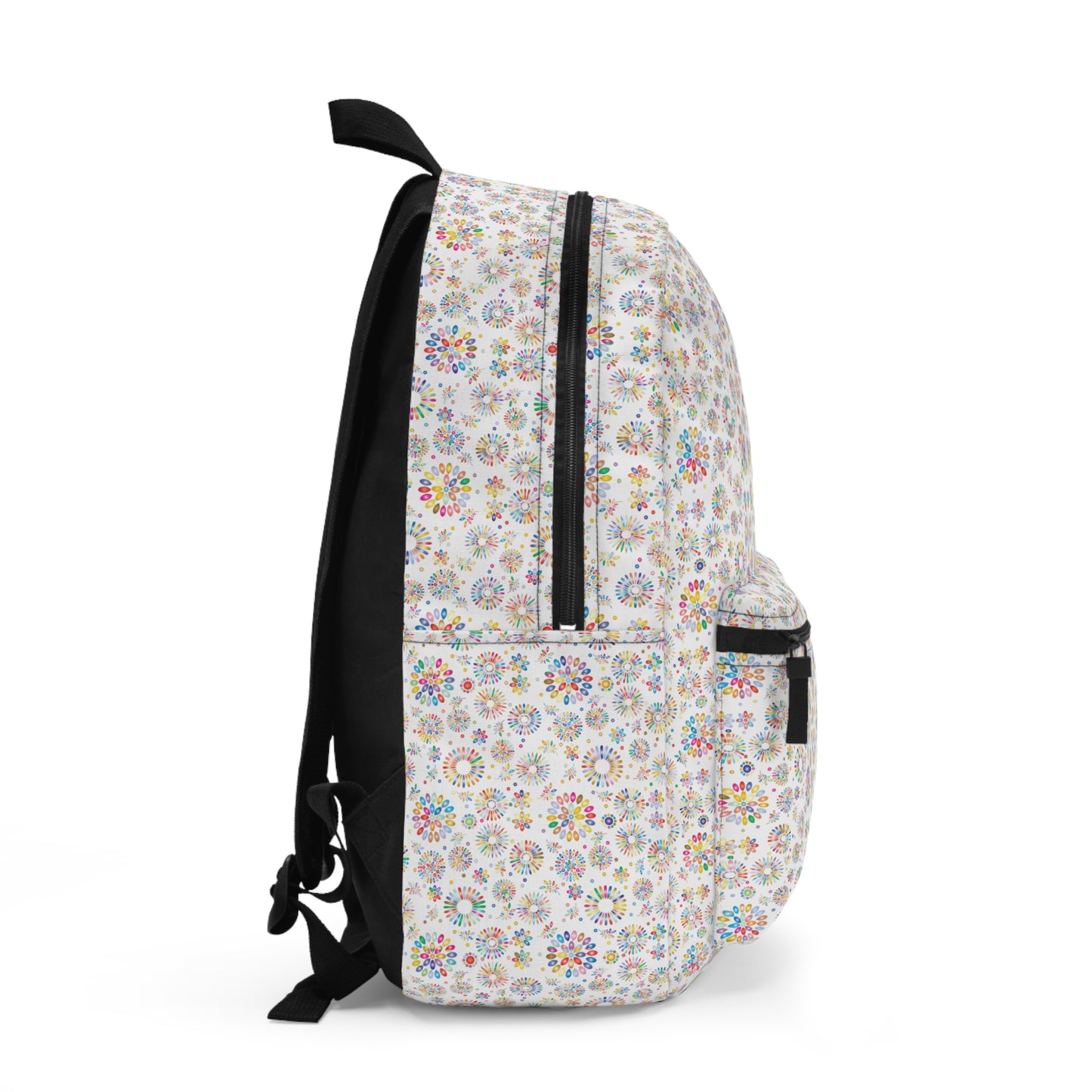 Vibrant Vibes: Happy Color Backpack / White