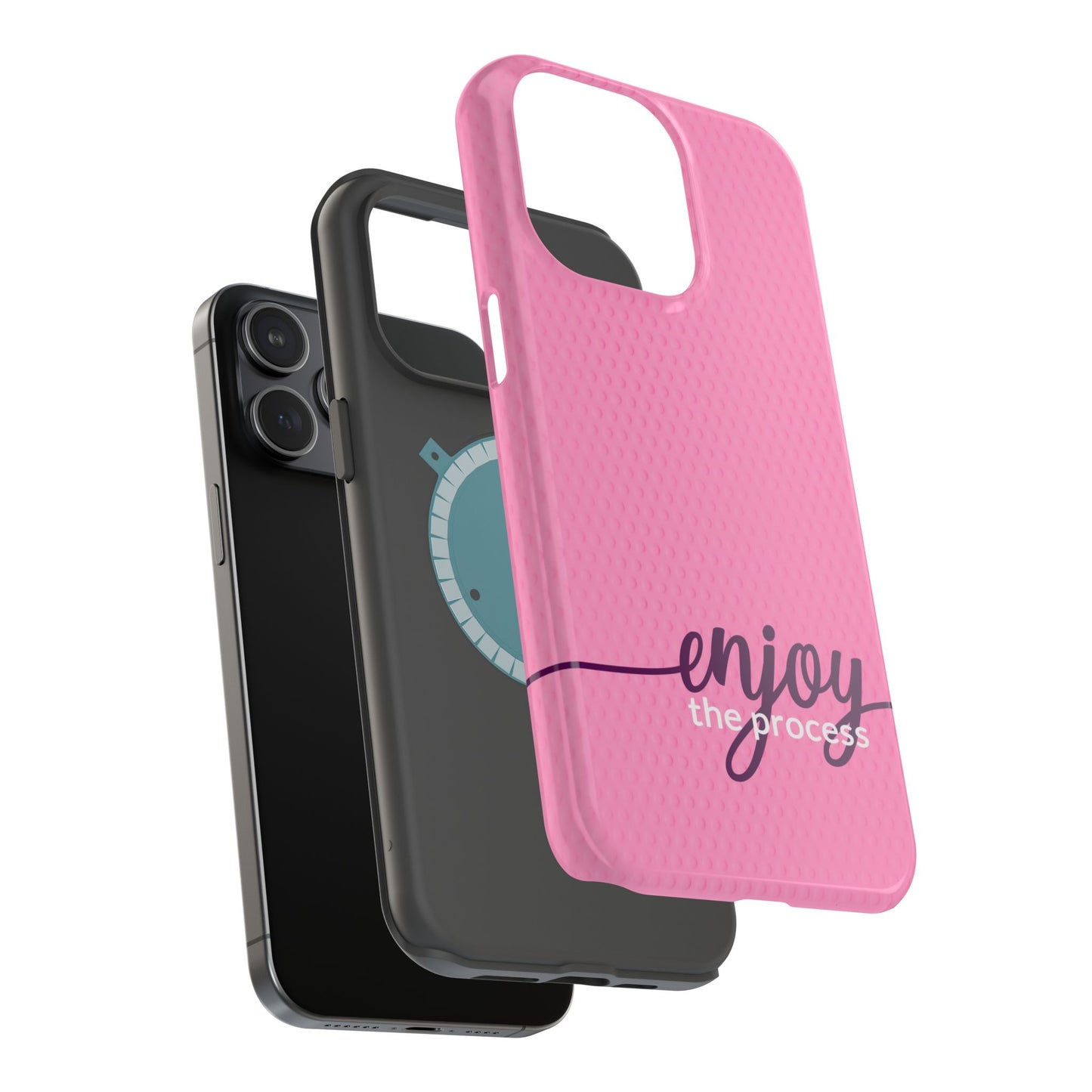 Enjoy the Process Magnetic Case - Motivational Pink Phone Cover for Women