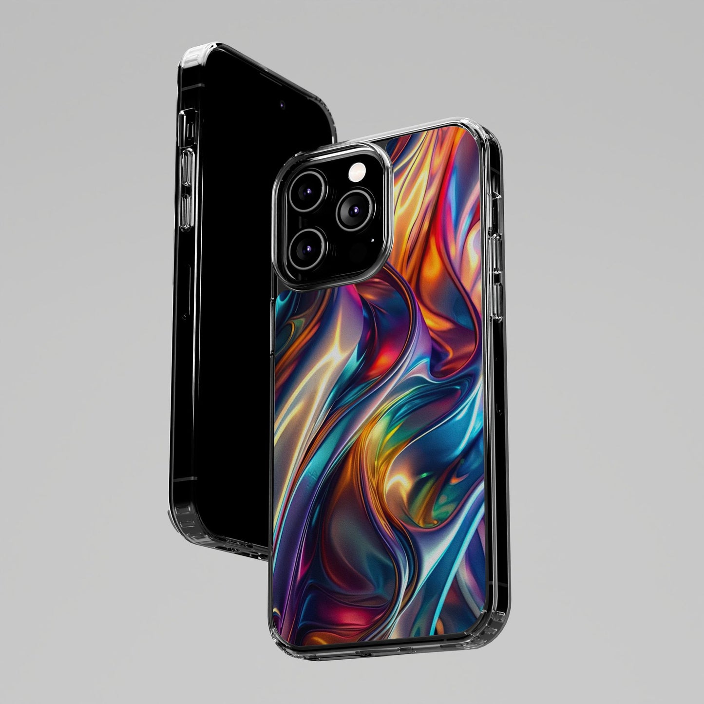 Colorful Clear Case for iPhone – Abstract Art Design