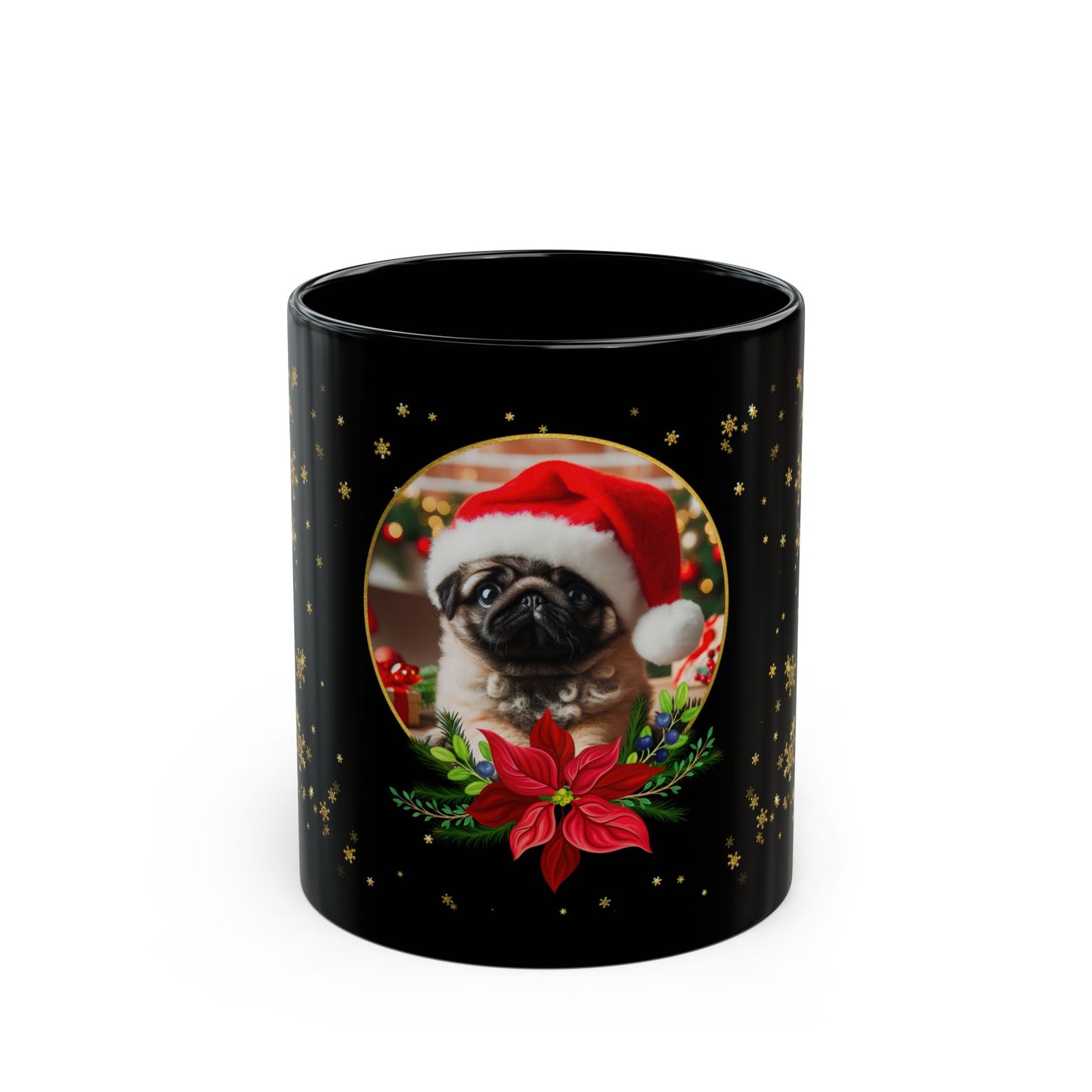 The Pug Who Saved Christmas Black Mug - 11oz, 15oz