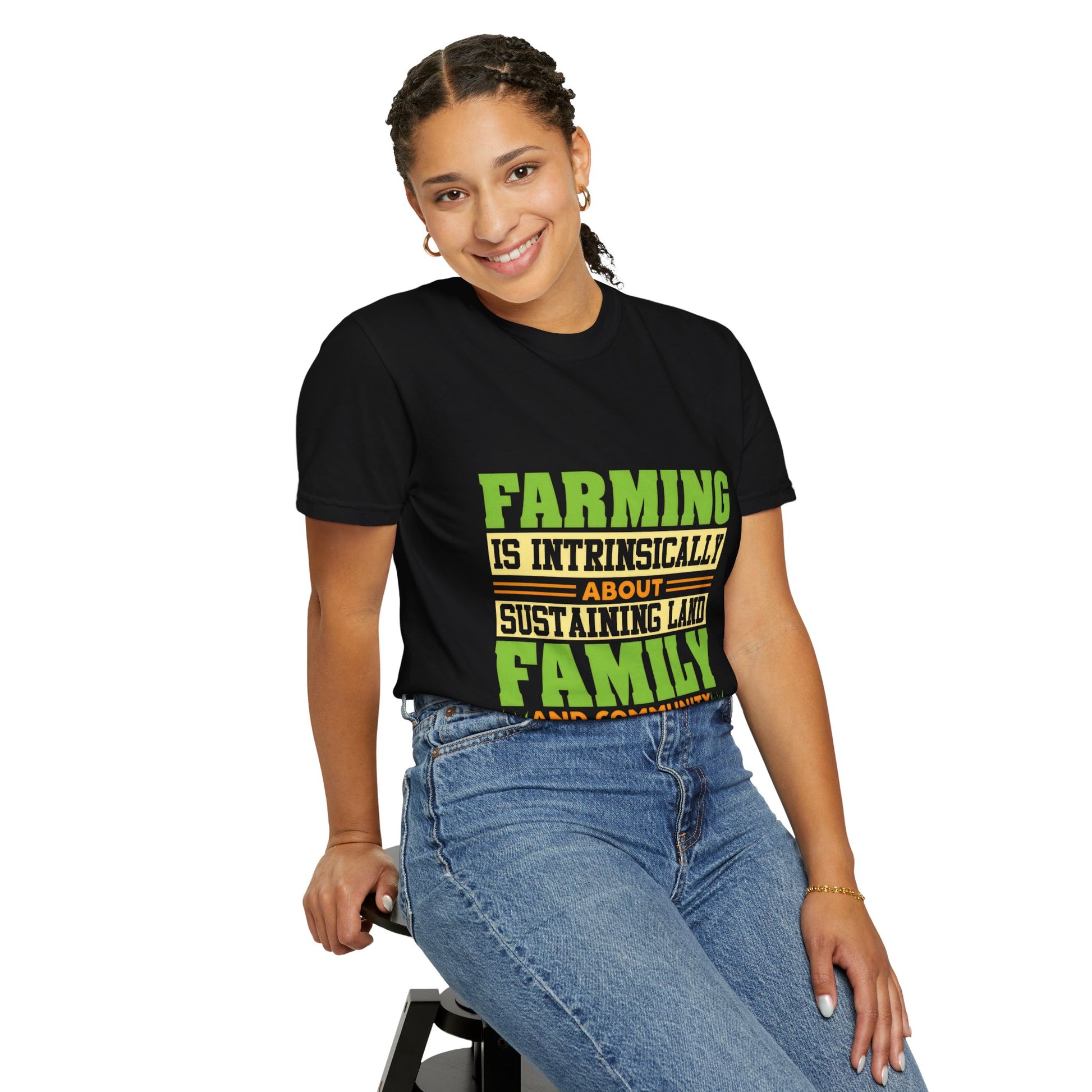 Farming Family Community T-Shirt - Unisex Garment-Dyed Tee