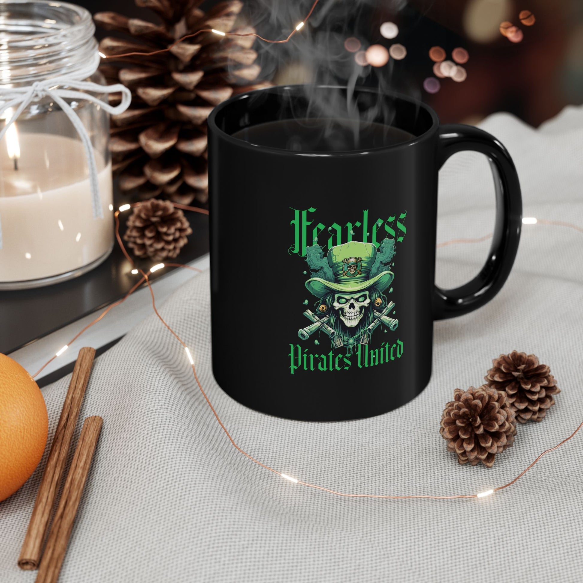 Fearless Pirates United Black Mug - 11oz, 15oz