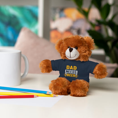 Dad Needs Beer Stuffed Animal, Cute Gift for Dad, Plush Toy for Father's Day