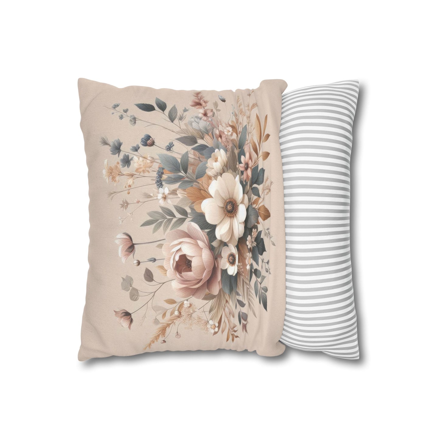 Dreamy Fall Blooms Spun Polyester Square Pillowcase