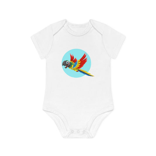 Captain Chirp Baby Organic Short Sleeve Bodysuit