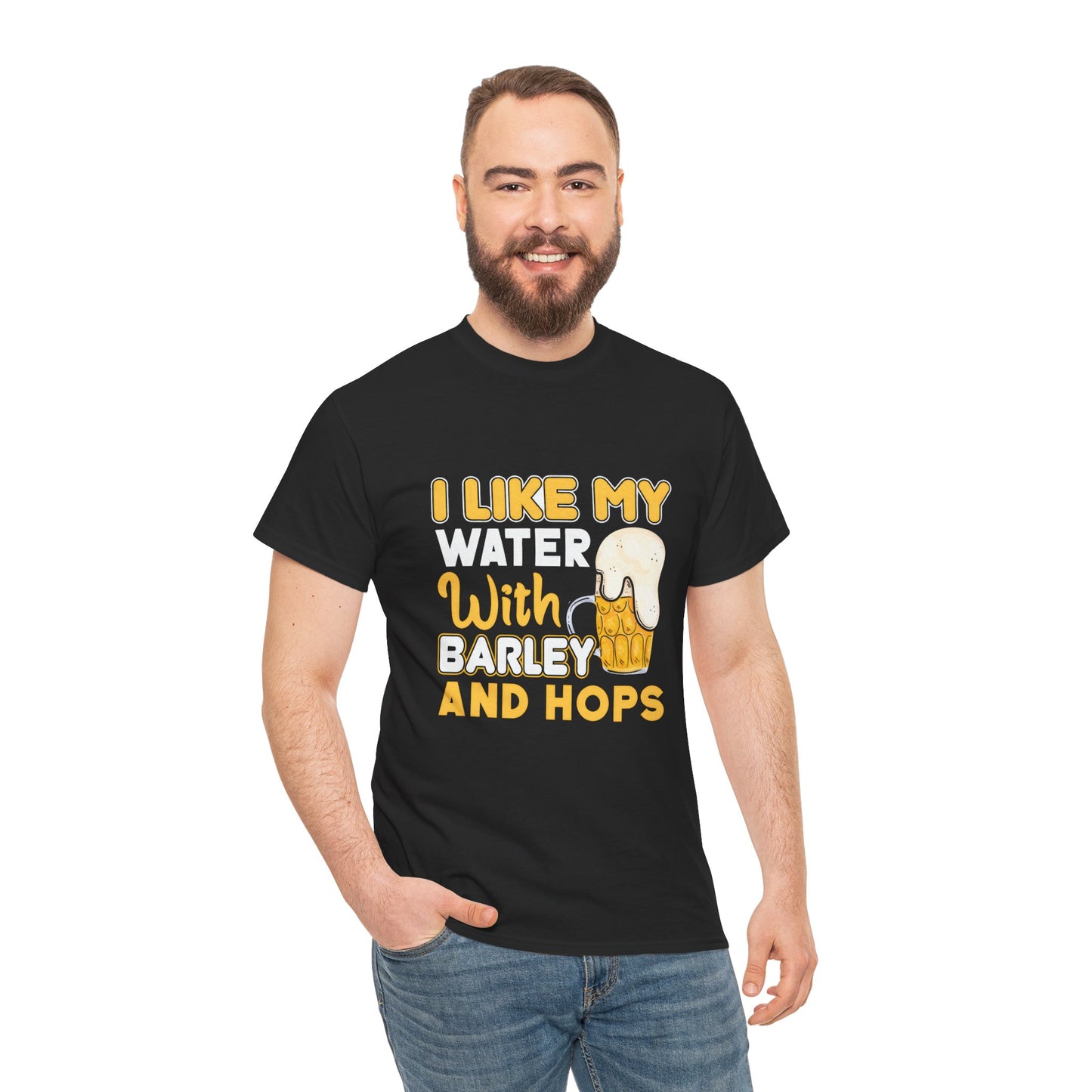 Funny Beer Slogan Tee, I Like My Water