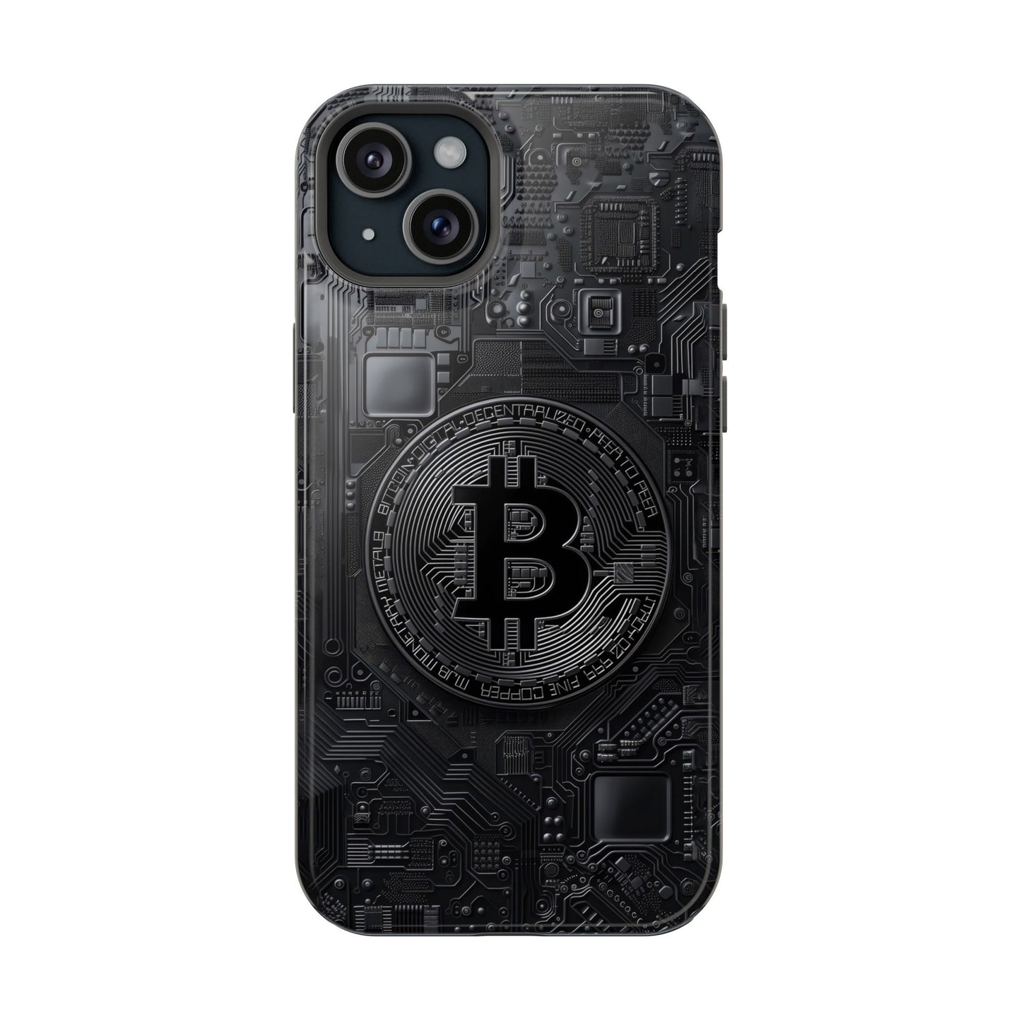 Black Bitcoin Magnetic iPhone Cases - Ideal for Tech Enthusiasts