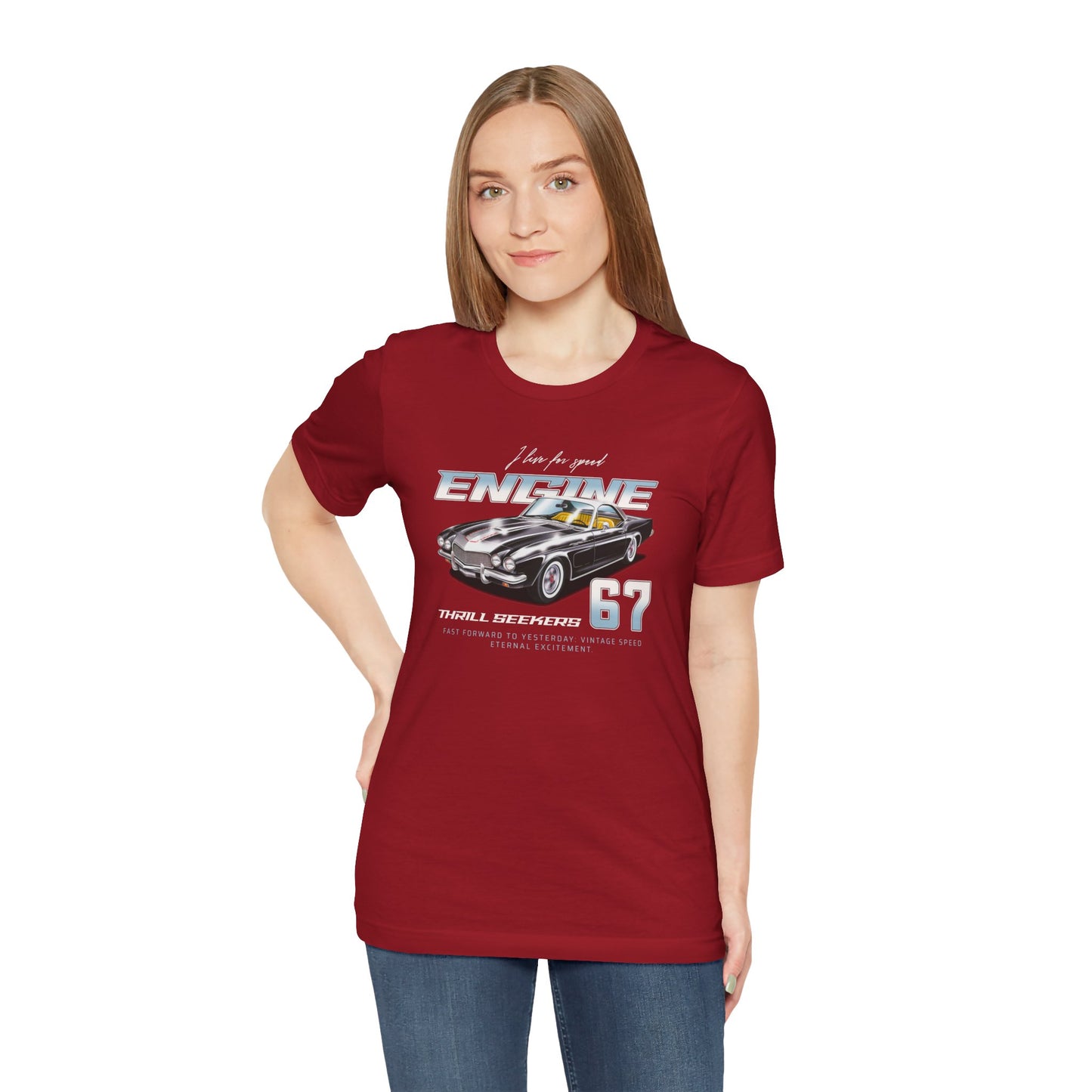 I Live For Speed Engine Unisex Jersey Short Sleeve Tee