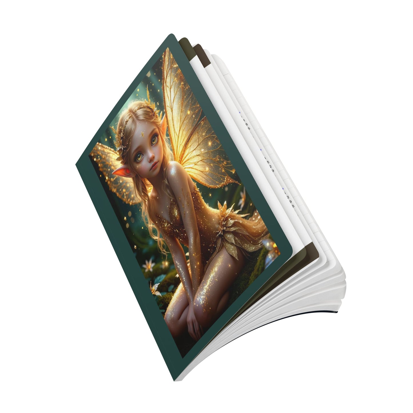 Enchanted Fairy Softcover Journal, Dream Journal, Inspirational Notebook, Gifts for Writers, Fantasy Art Stationery