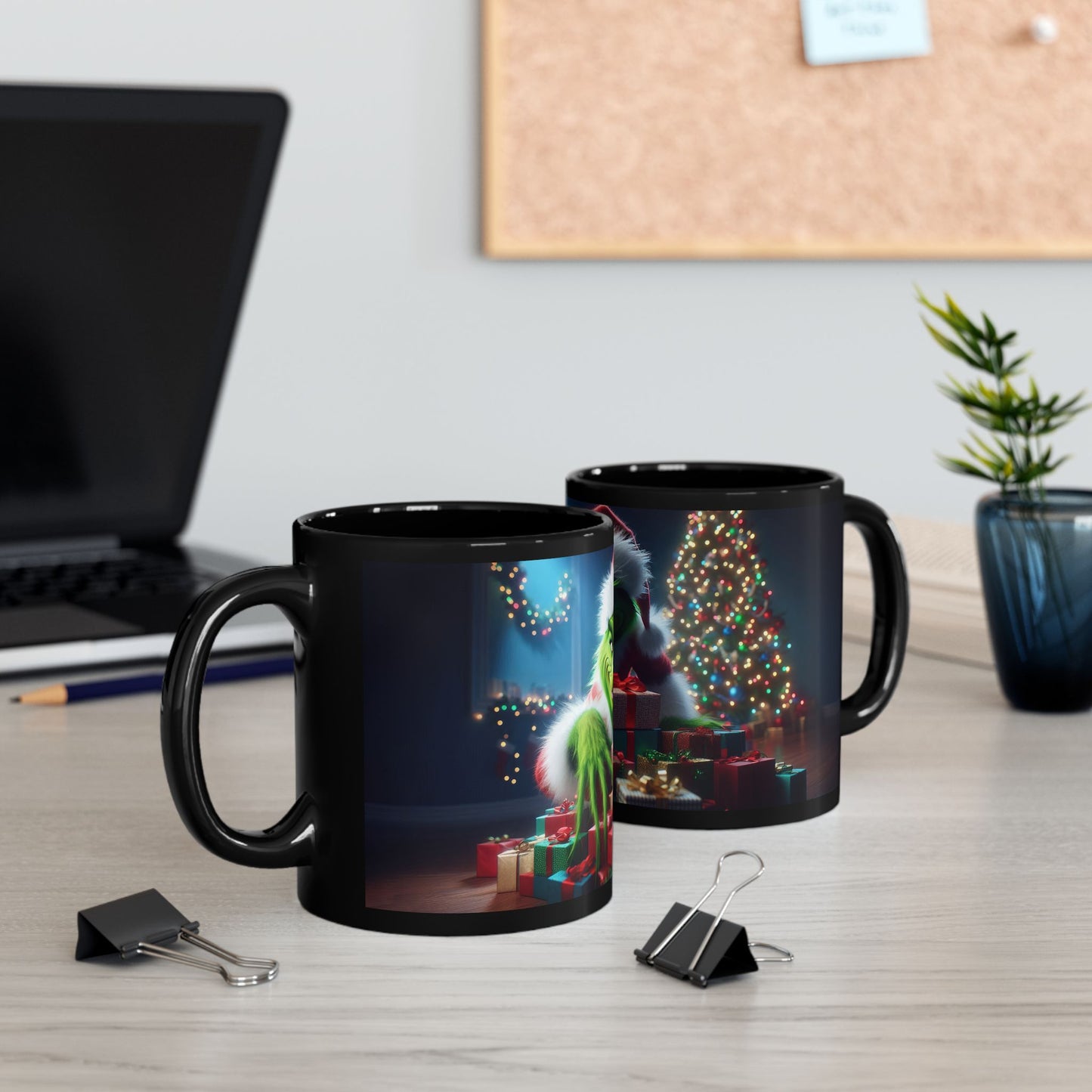 Secret Santa Black Mug - 11oz, 15oz